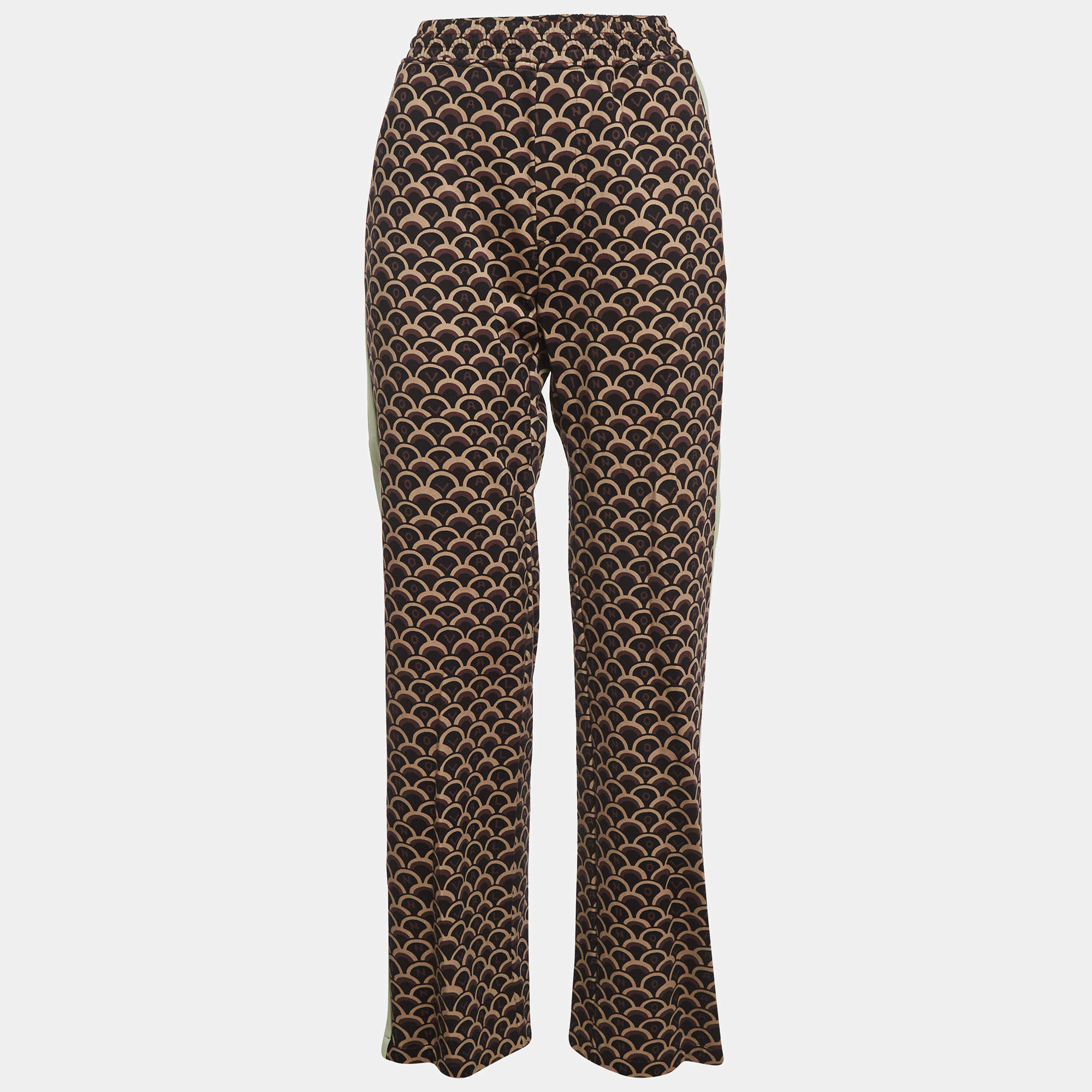 Pre Owned بنطلون فالنتينو جيرسي رياضي بطبعة سكالب متعدد الألوان مقاس وسط