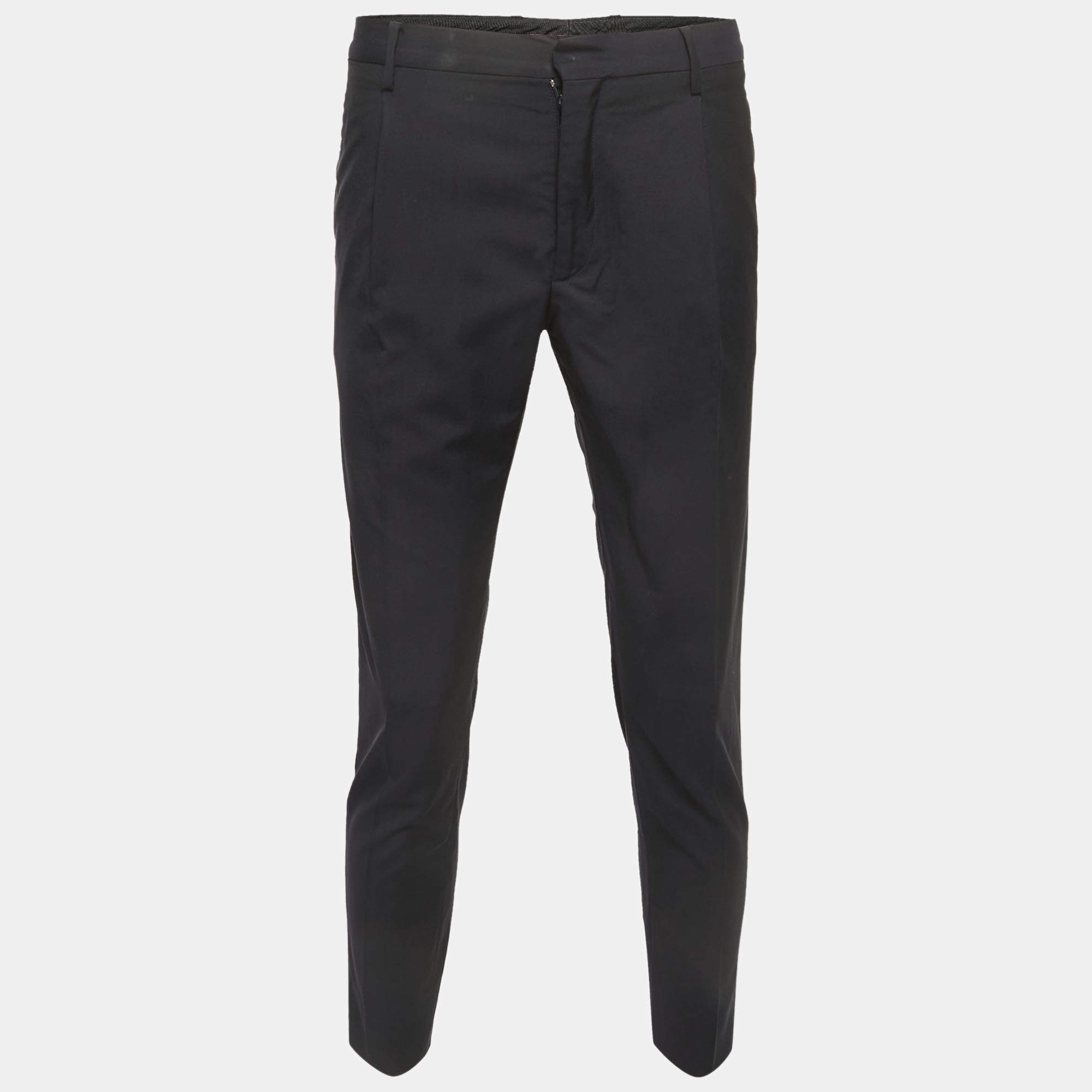 Valentino Navy Blue Wool Tailored Trousers M