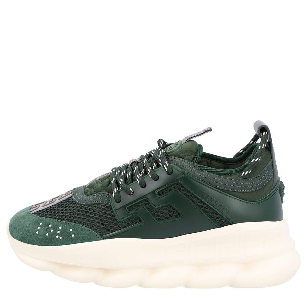 versace chain reaction sneakers green