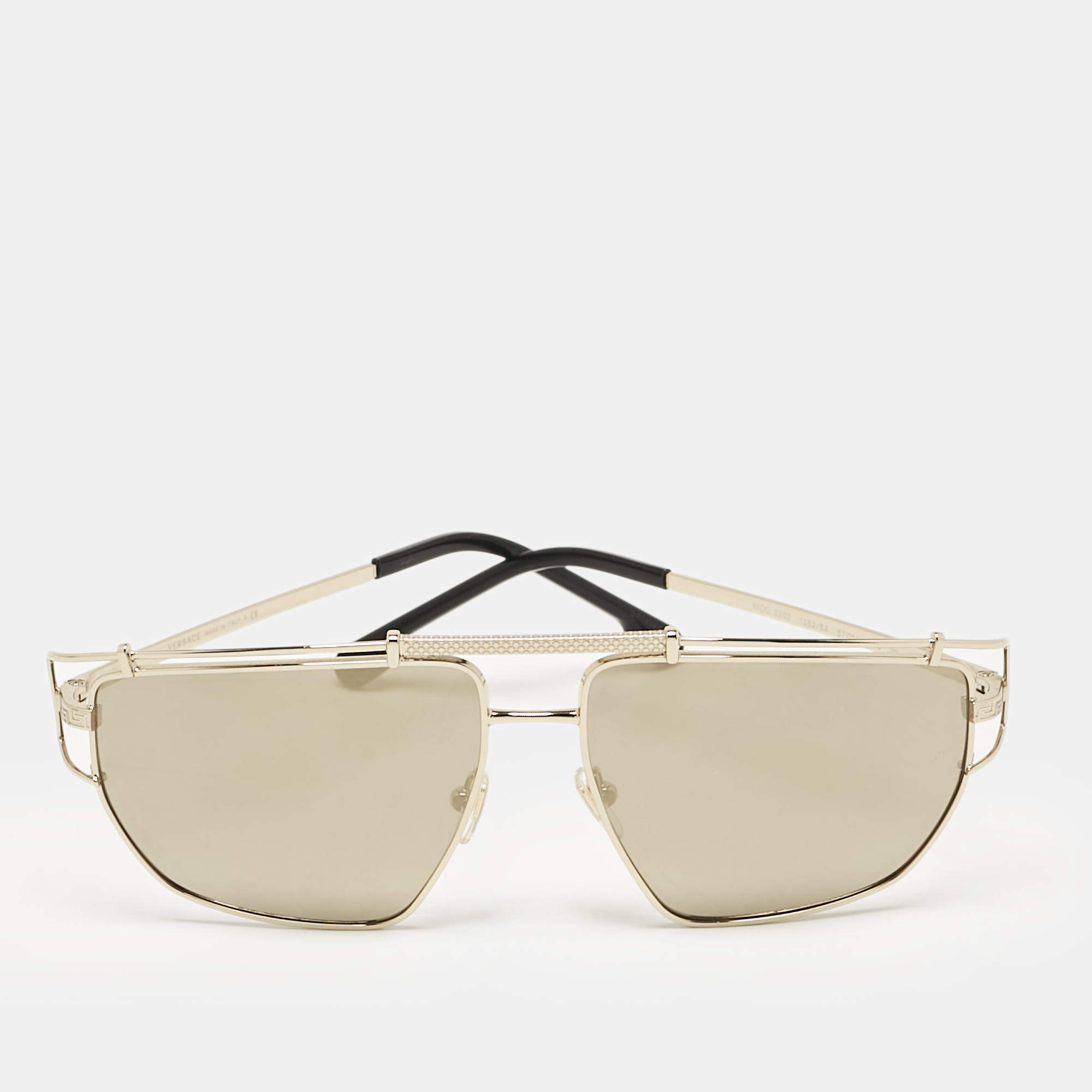 Versace Gold Mirror MOD 2202 Aviator Sunglasses