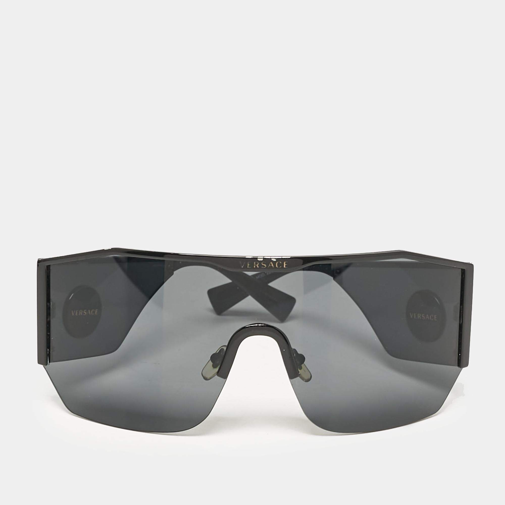 Versace Black MOD. 2220 Medusa Shield Sunglasses