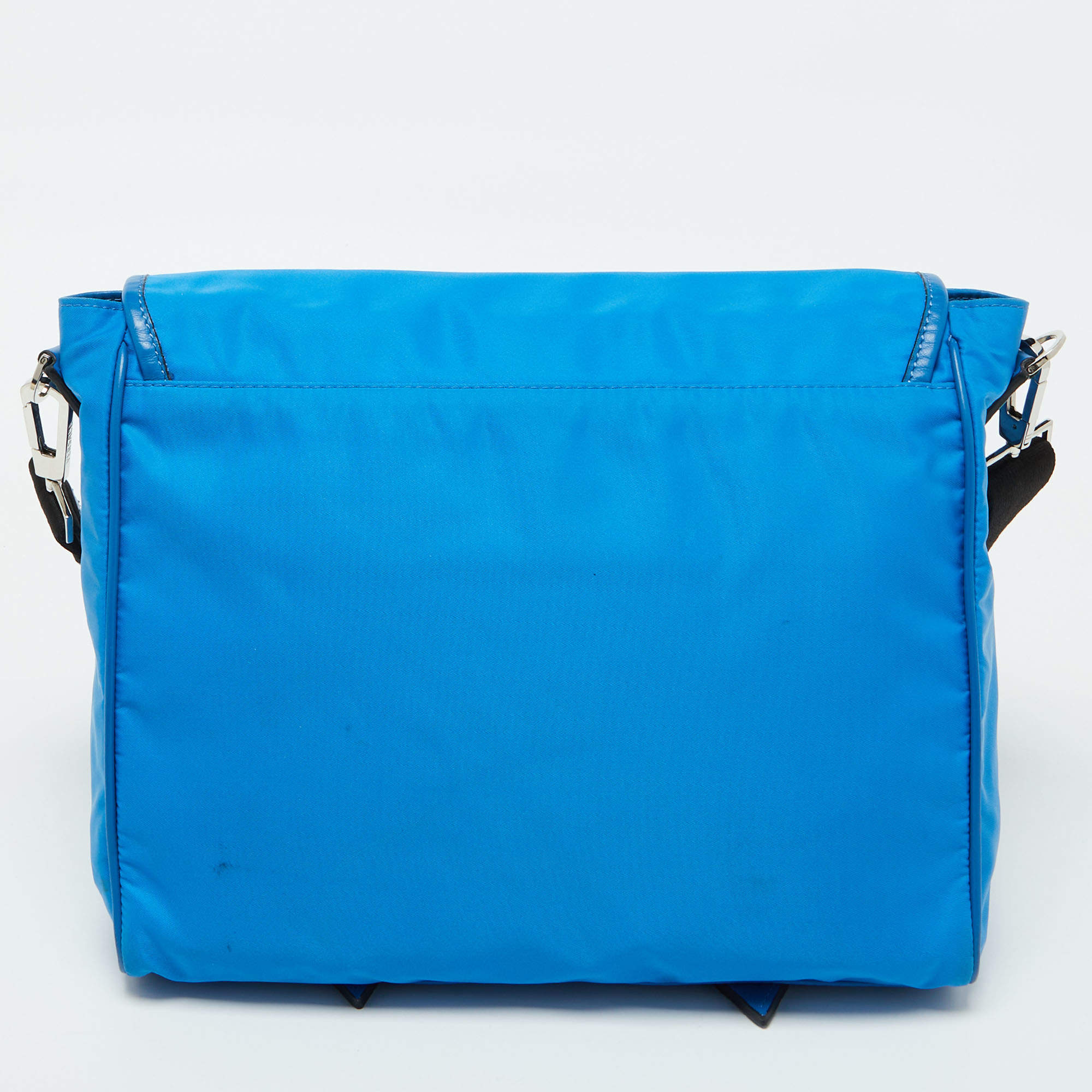 Versace Blue Nylon La Medusa Flap Messenger Bag Versace | TLC