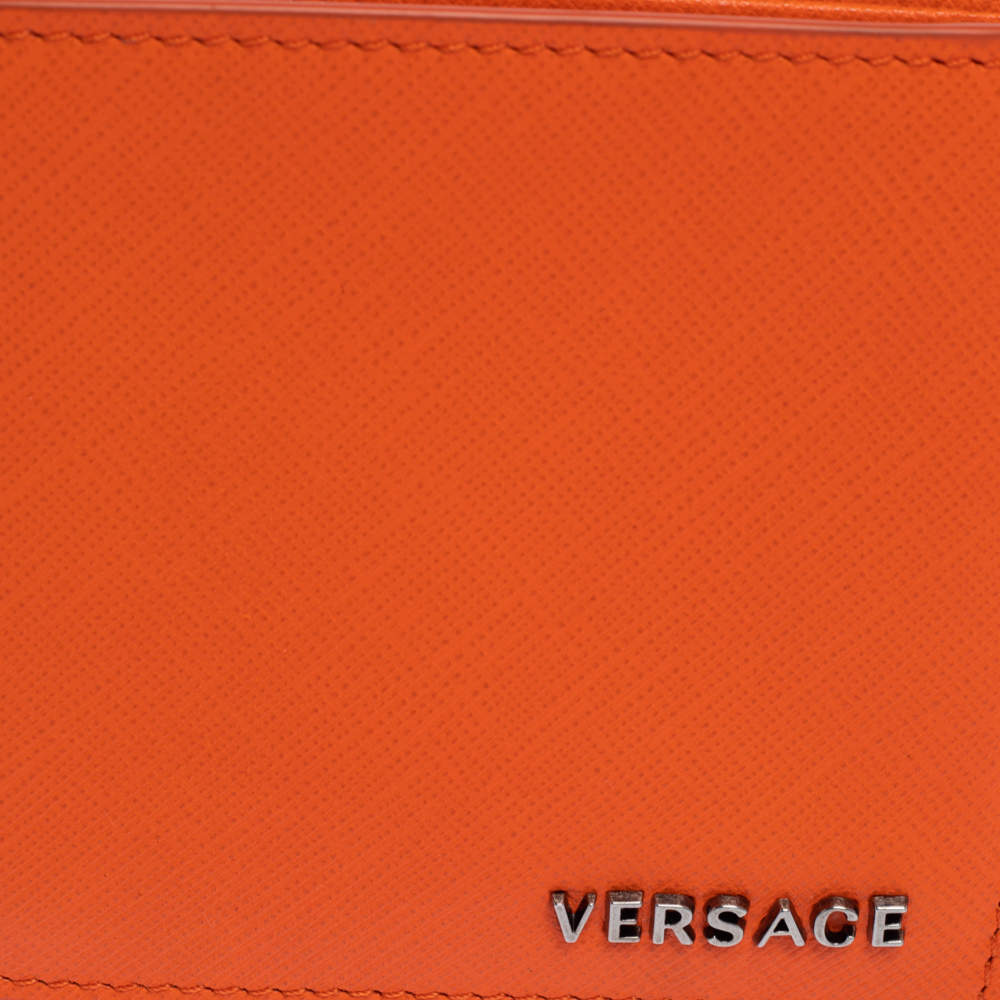 Versace Pop Medusa Bifold Wallet in Orange for Men