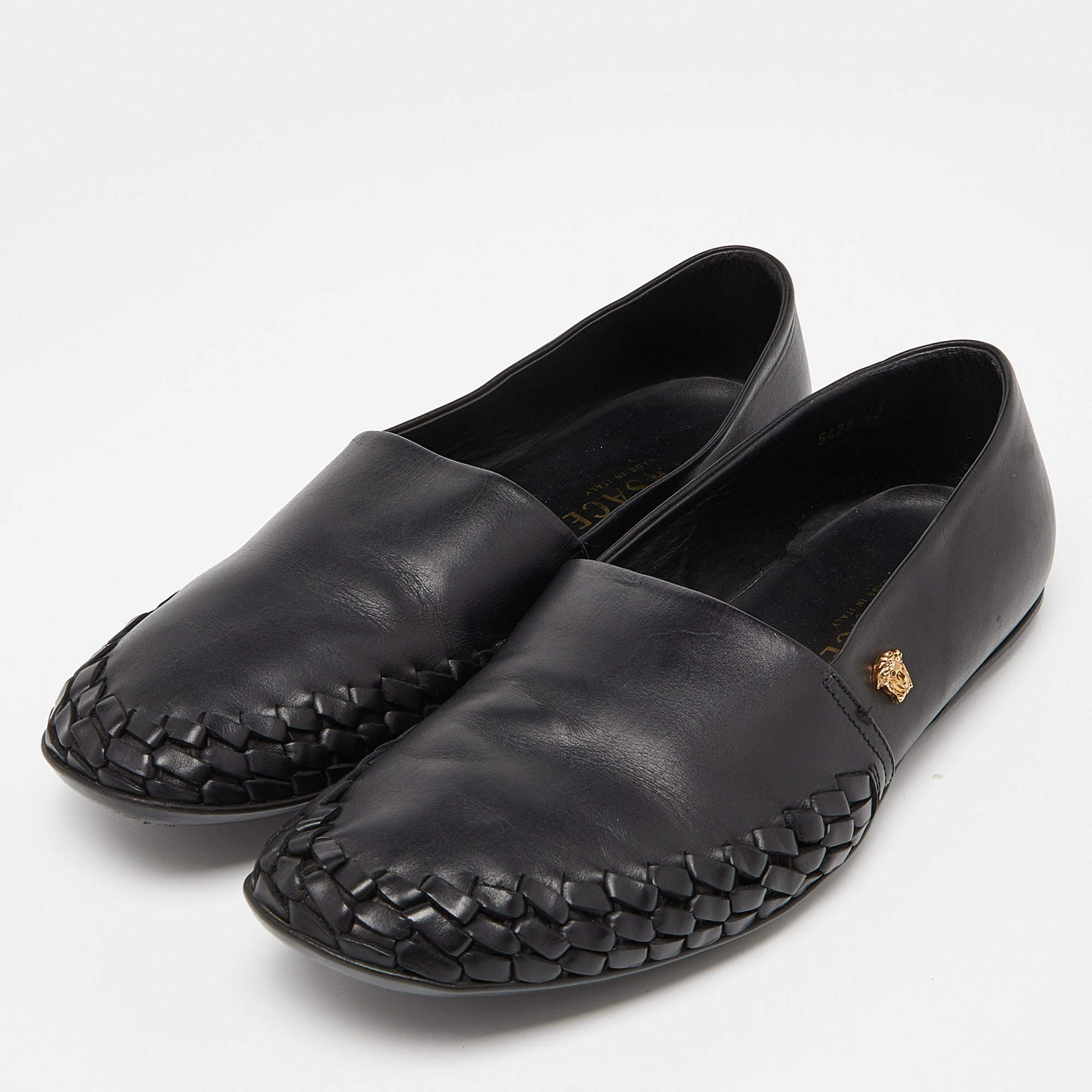 Black versace hot sale loafers