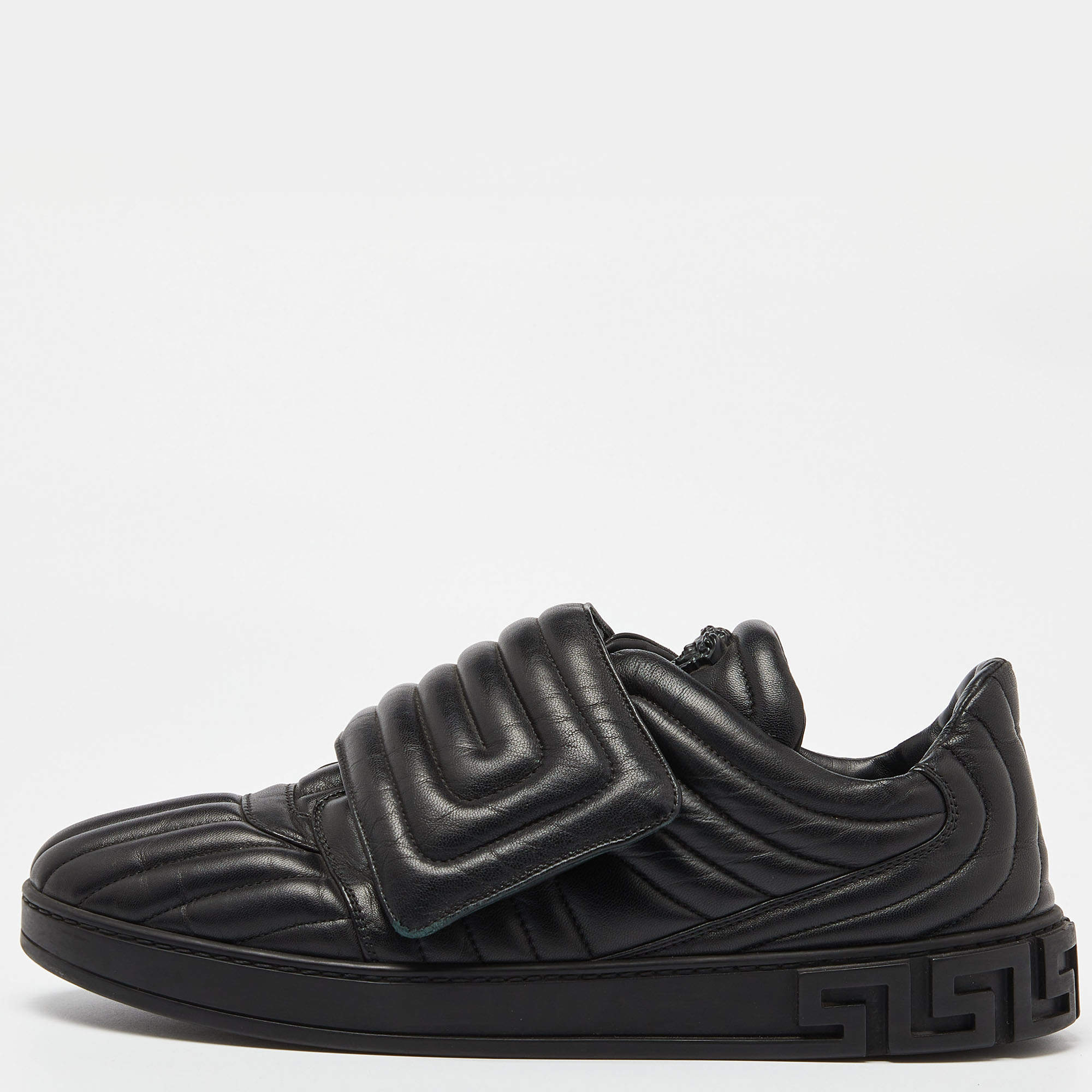 Versace Black Leather Sneakers Size 45