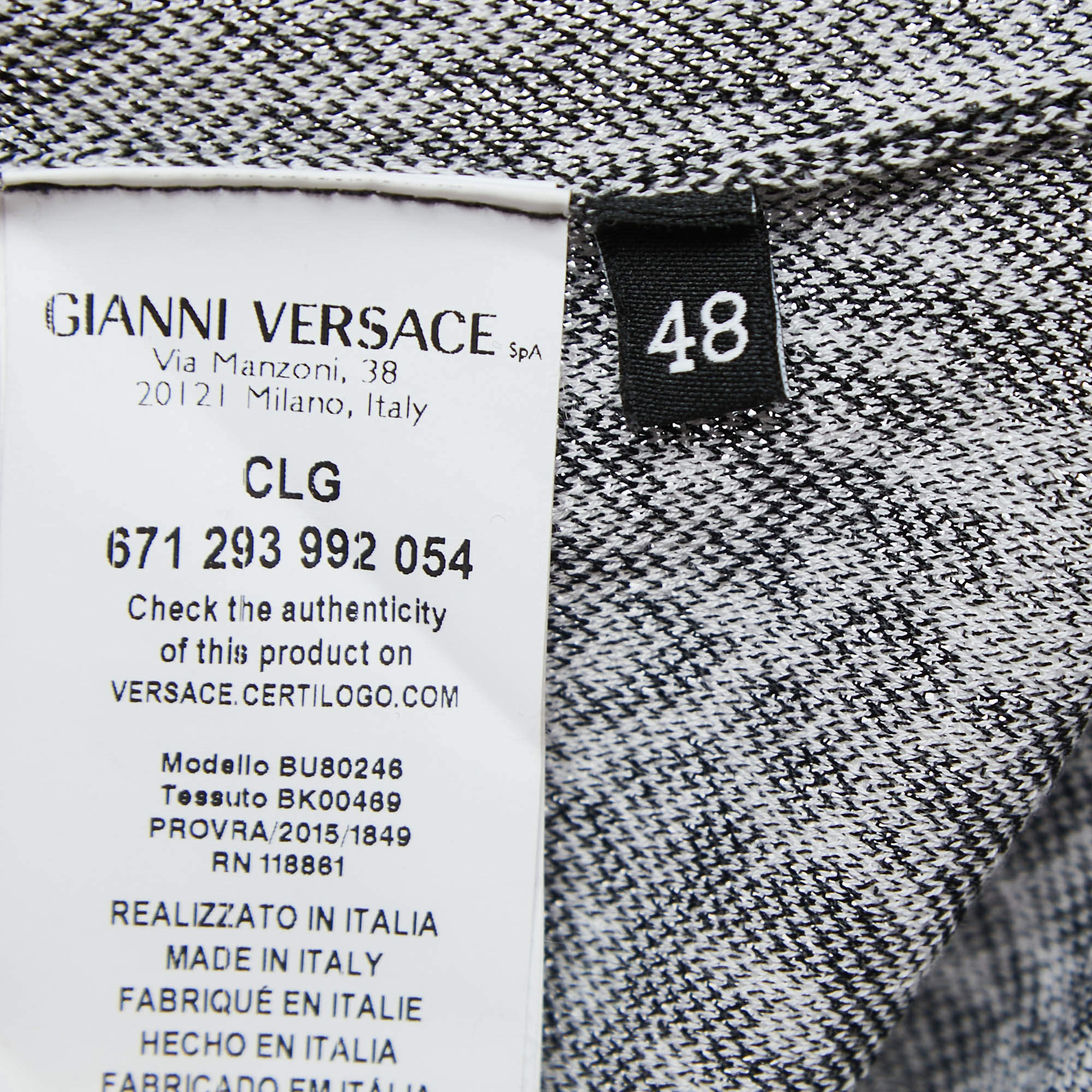 2015s GIANNI VERSACE logo mesh knit-