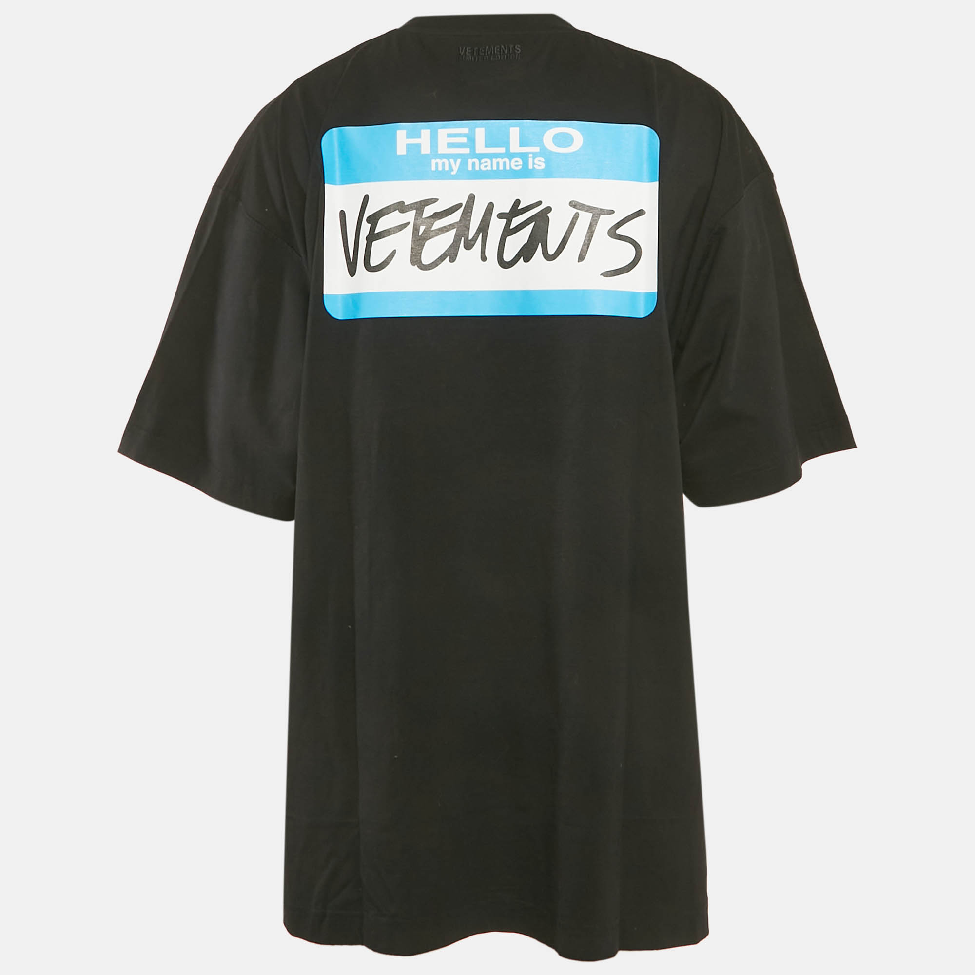 Vetements Black Cotton Rainbow Georgia Flag Print T Shirt S