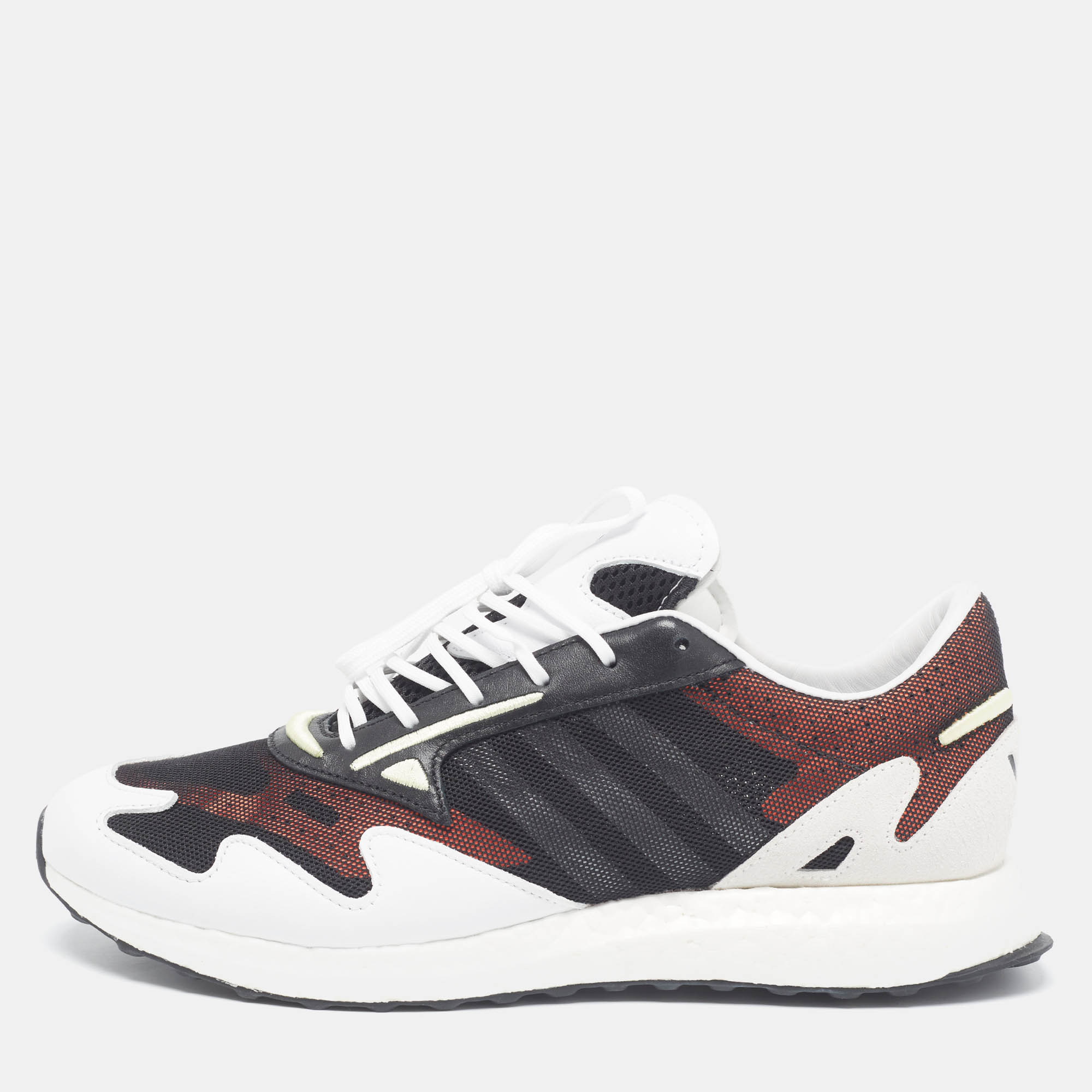 Y-3 x Adidas Multicolor Mesh and Leather Rhisu Run Sneakers Size 45 1/3