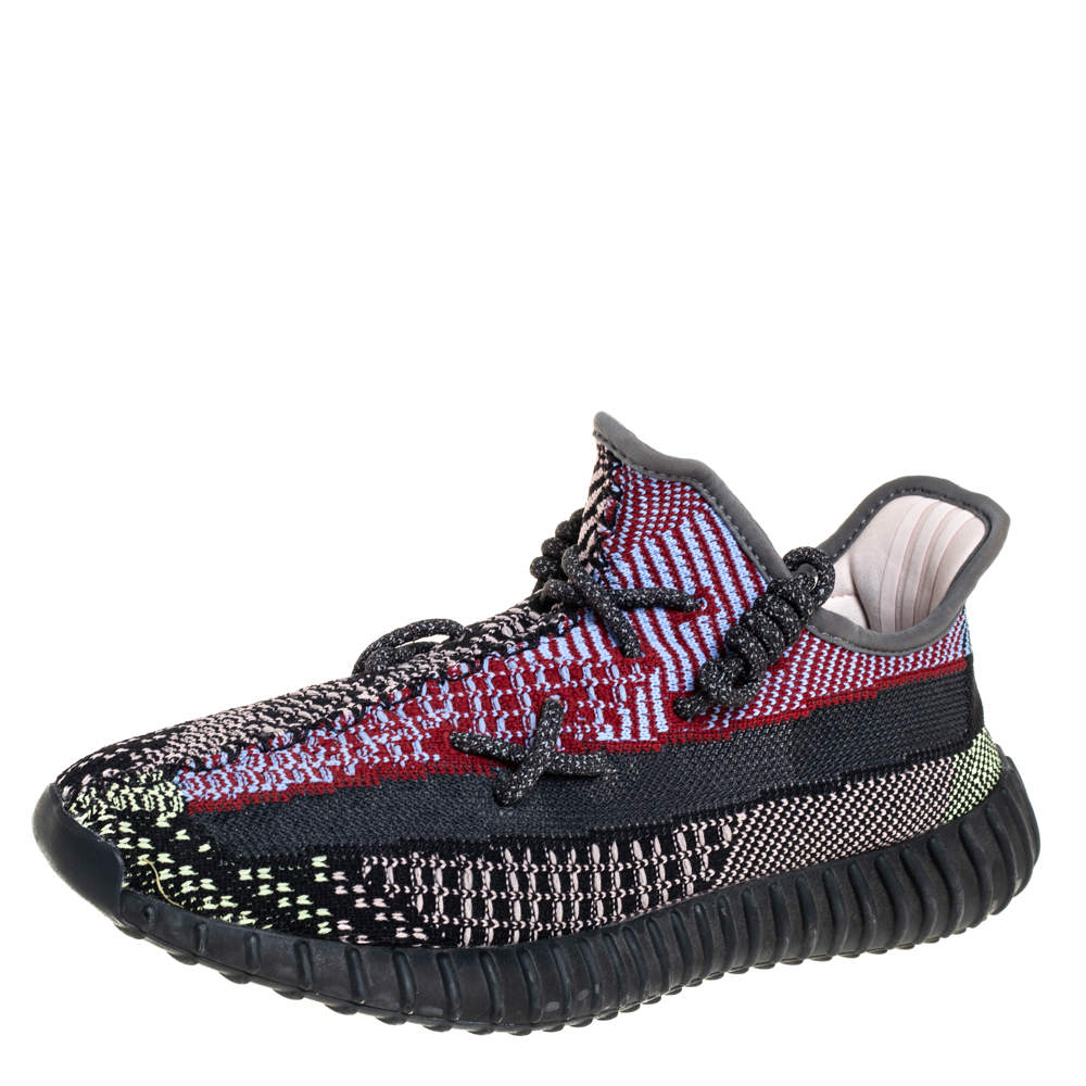 Yeezy Multicolor Yecheil Cotton Knit Boost 350 V2 Sneakers Size 41.5