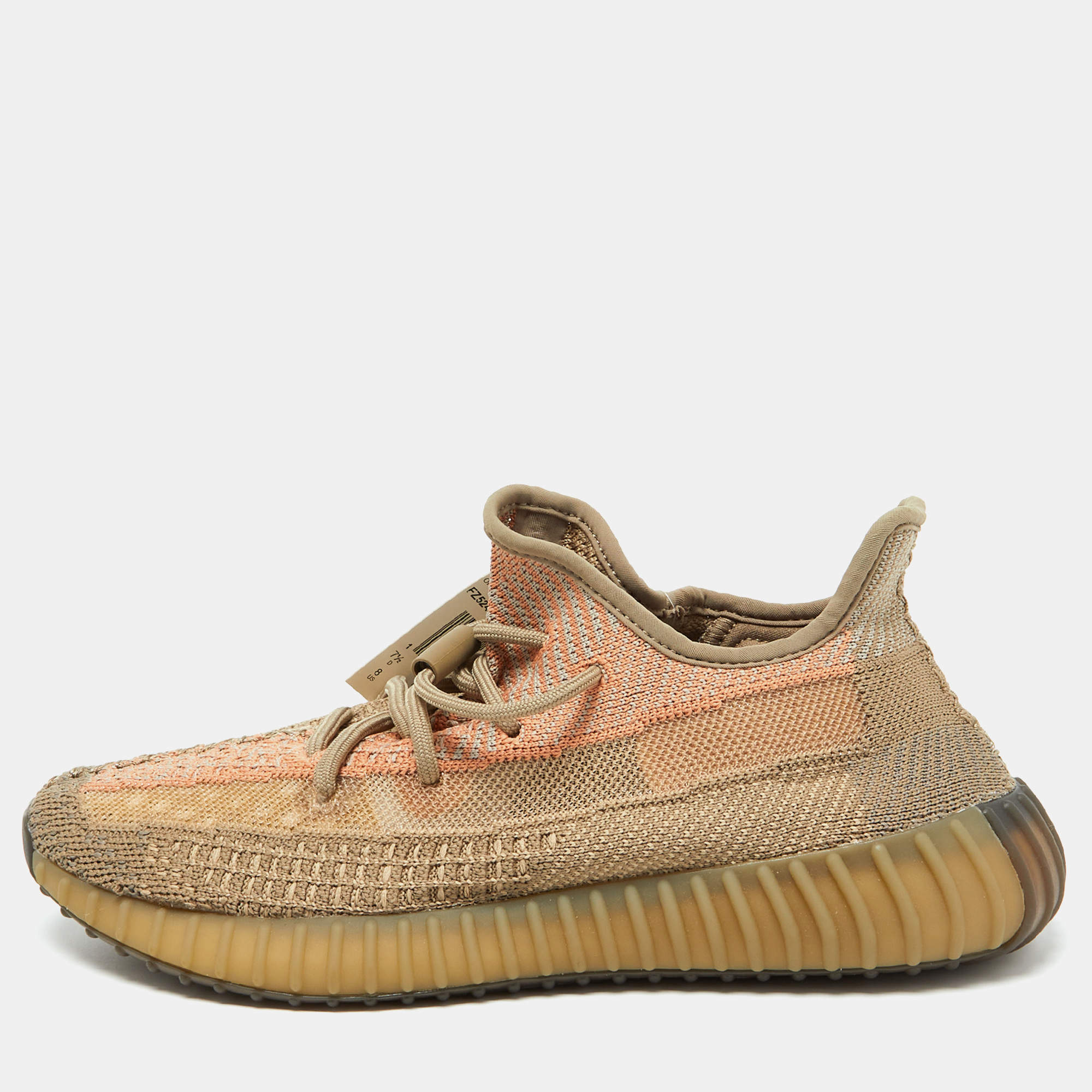 Yeezy x Adidas Beige Knit Fabric Boost 350 V2 Sand Taupe Sneakers Size 41 1/3