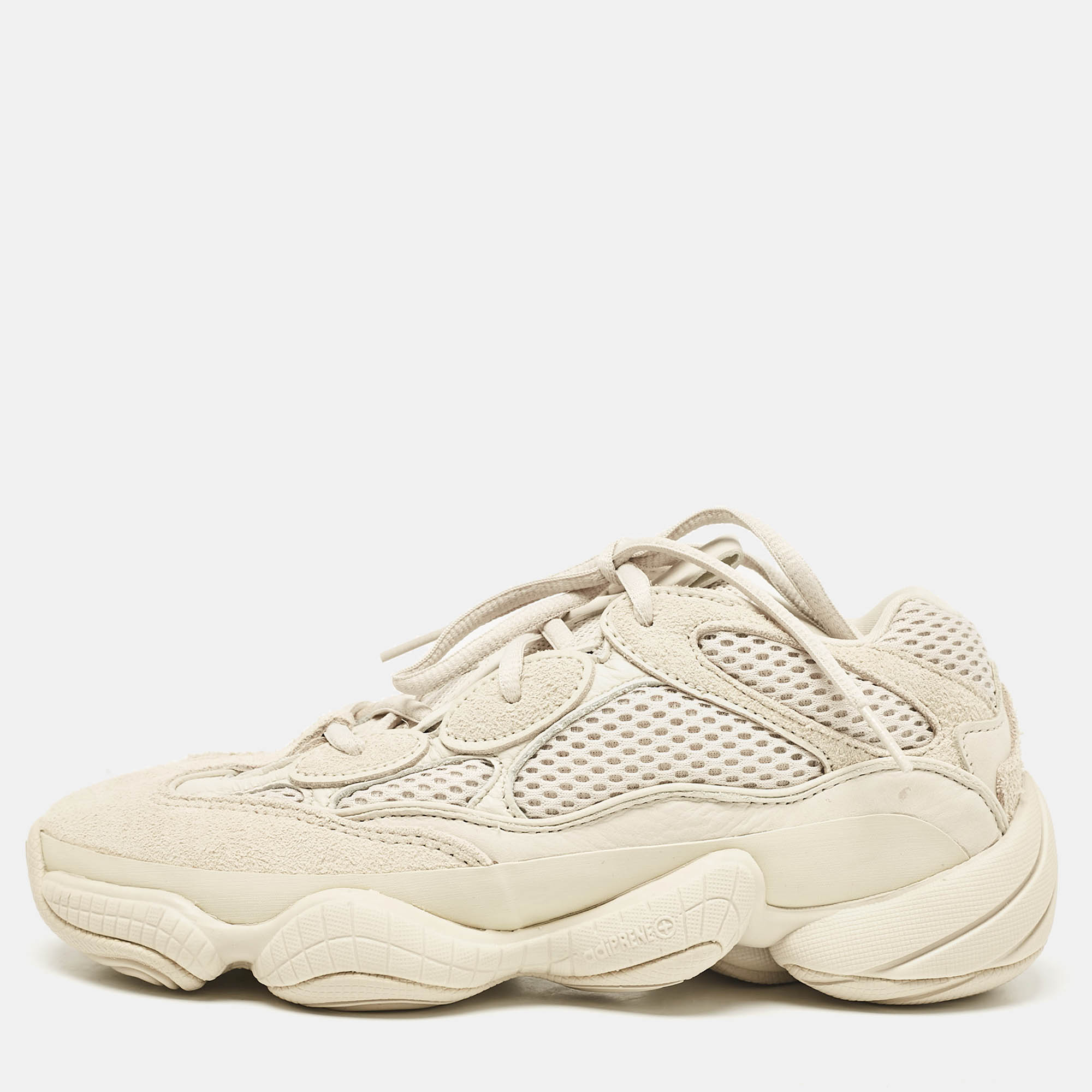 Yeezy x Adidas Cream Suede and Mesh 500 Blush Sneakers Size 38