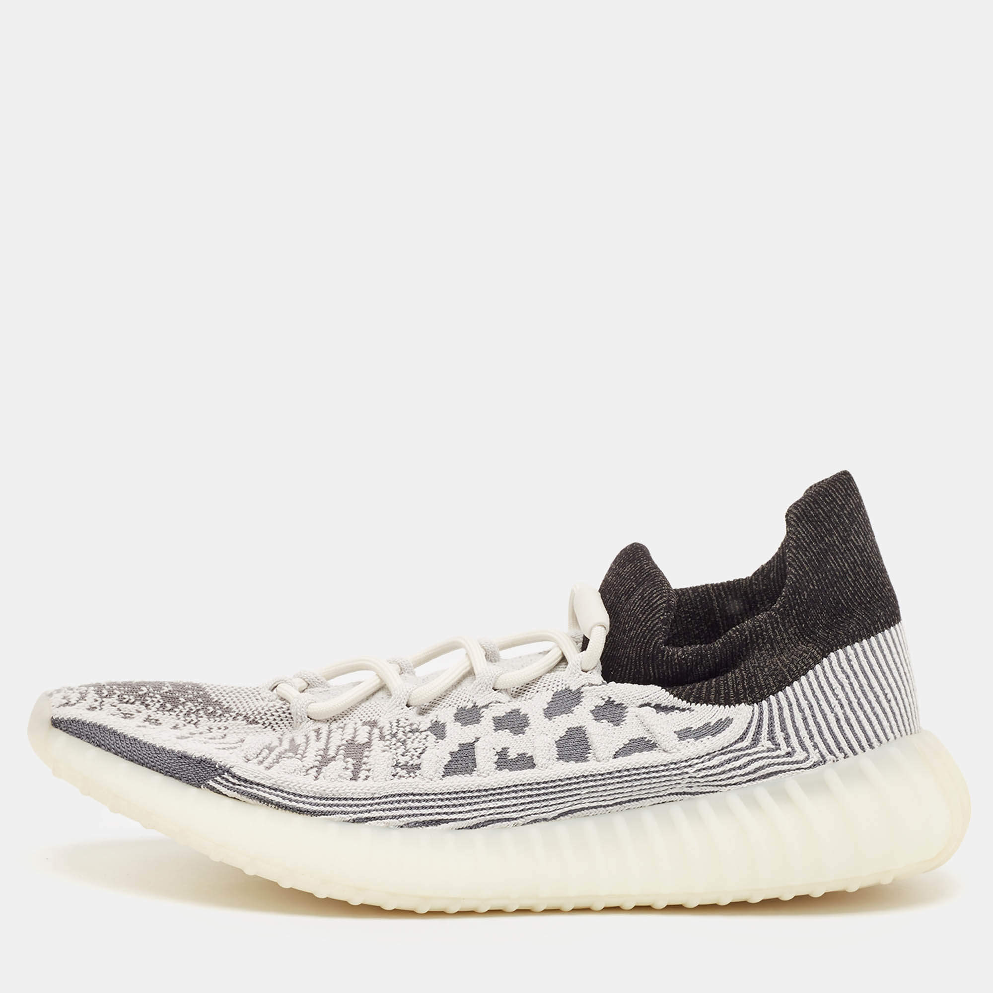 Yeezy x Adidas Grey Knit Fabric Boost 350 V2 CMPCT Slate Panda Sneakers Size 48