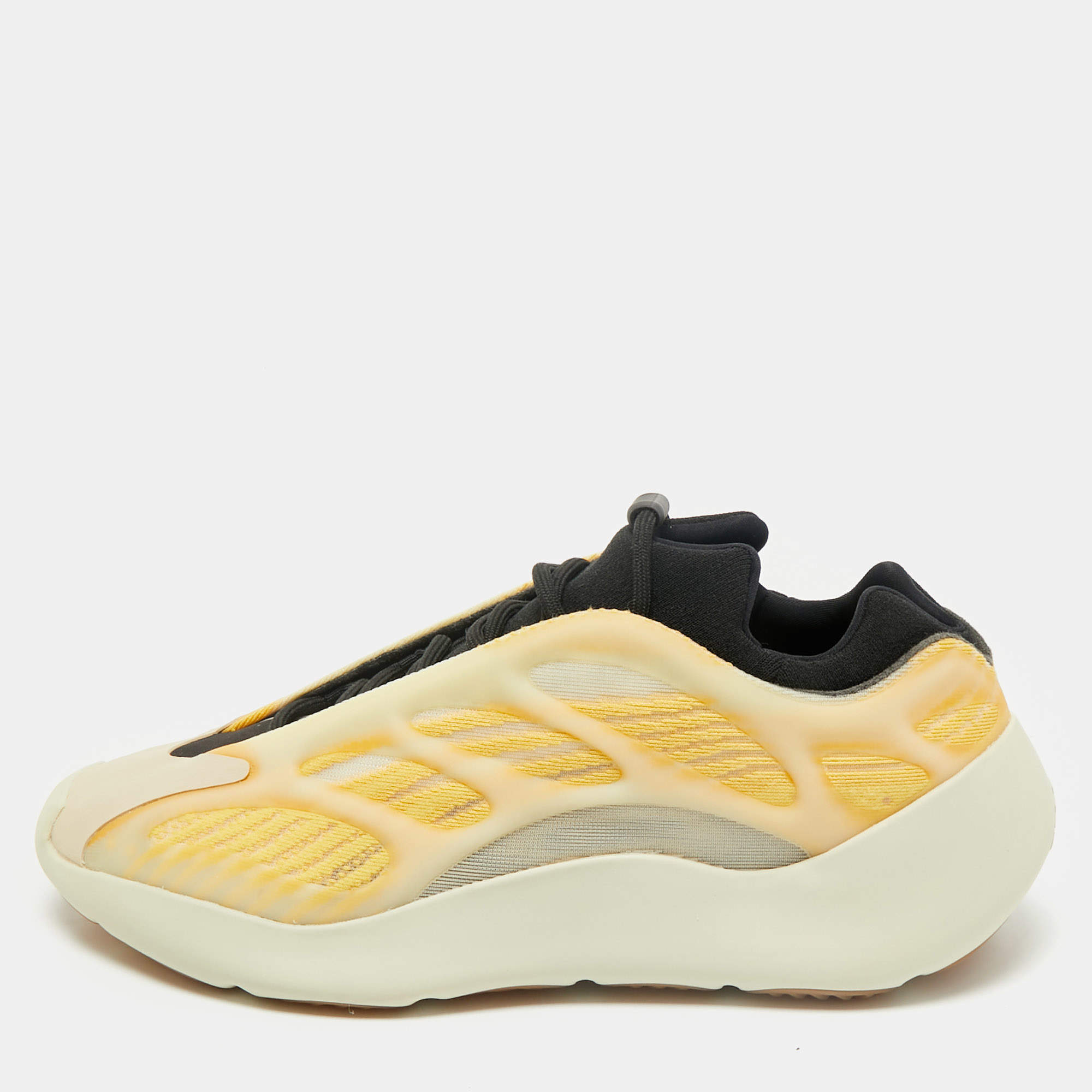 Yeezy x Adidas Tricolor Mesh and Rubber 700 V3 Mono Safflower Sneakers Size 45 1/3