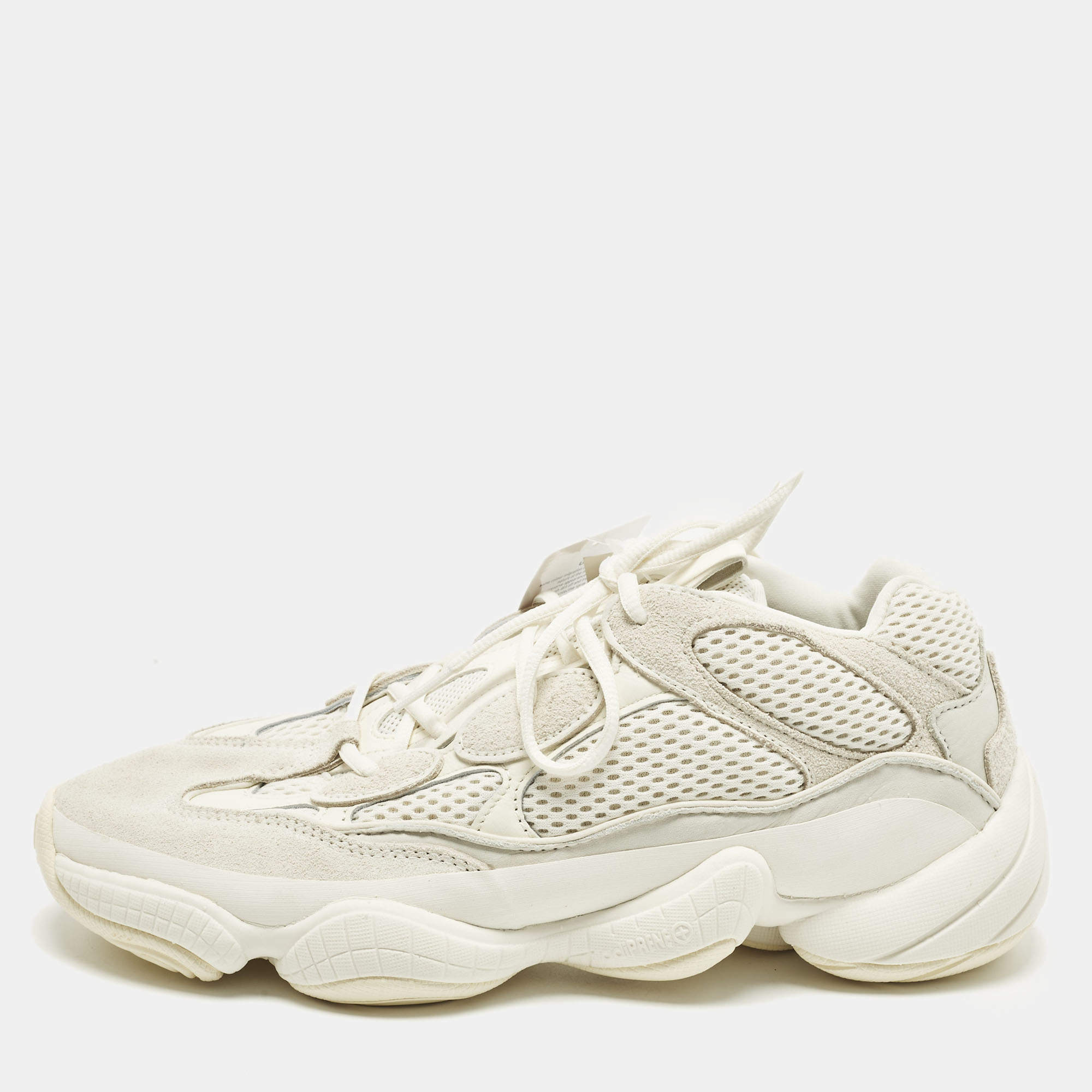 Pre Owned حذاء رياضي ييزي وأديداس 500 شبك وأمش موديل بون أبيض مقاس 42 2/3