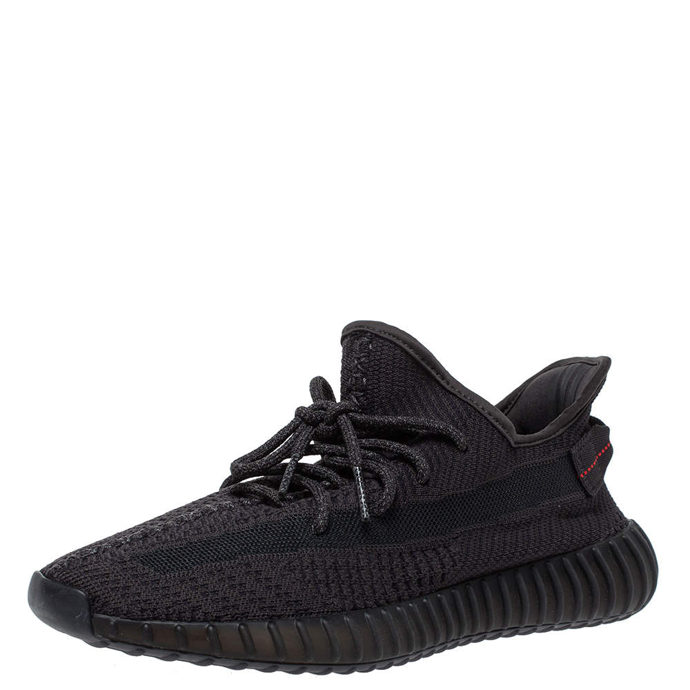 Yeezy x Adidas Black Cotton Knit and Mesh Boost 350 V2 Non Reflective ...