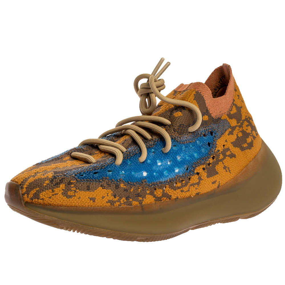 Pre Owned Yeezy x Adidas Grey Cotton Knit Boost 380 Mist Reflective Sneakers Size 43.5