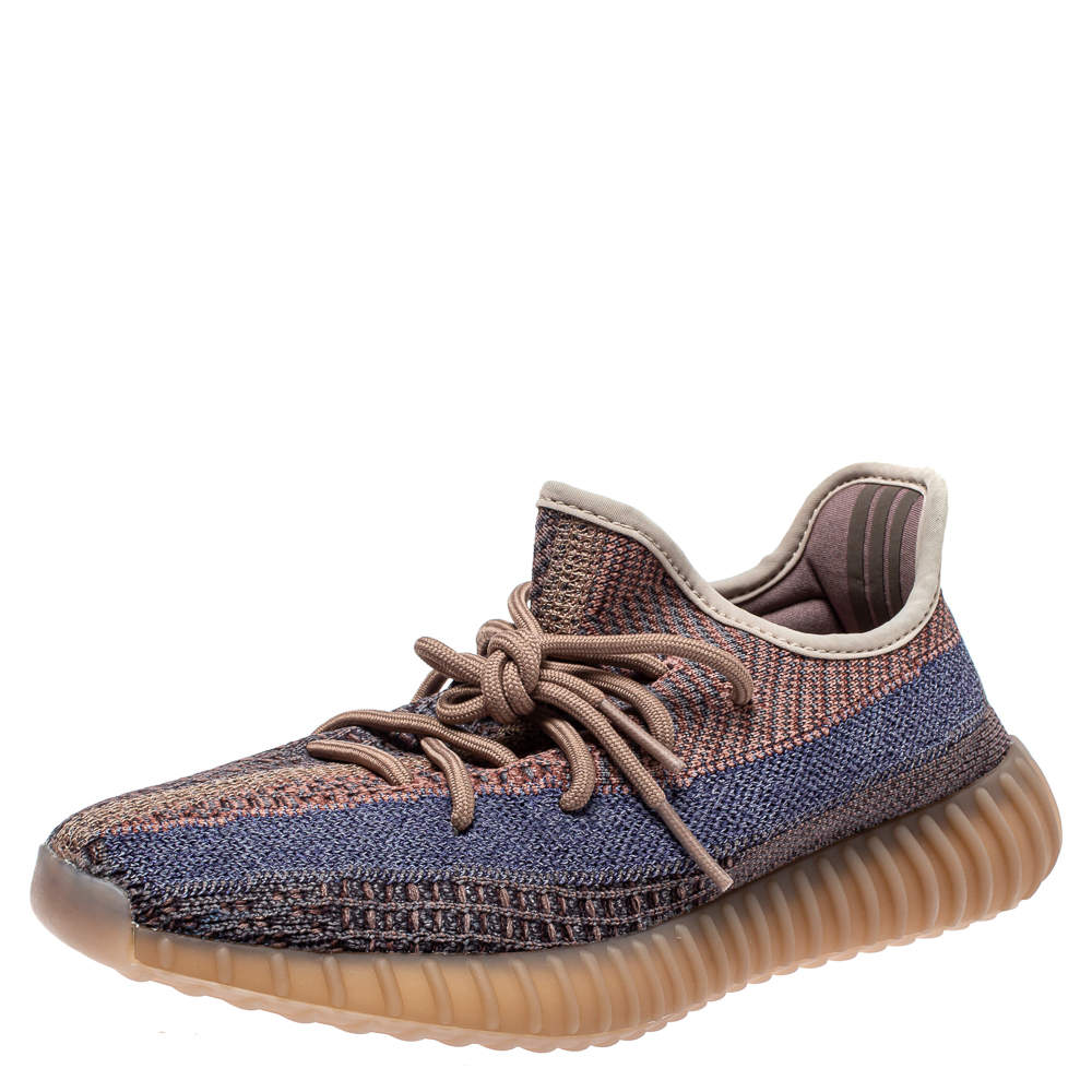 مملوكة مسبقًا Yeezy x Adidas Multicolor Cotton Knit 'Yecher' Sneakers Size FR 40