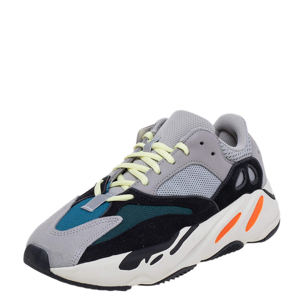 Pre Owned Yeezy x adidas Multicolor Suede And Mesh Boost 700 Wave Runner Low Top Sneakers Size 40 2/3