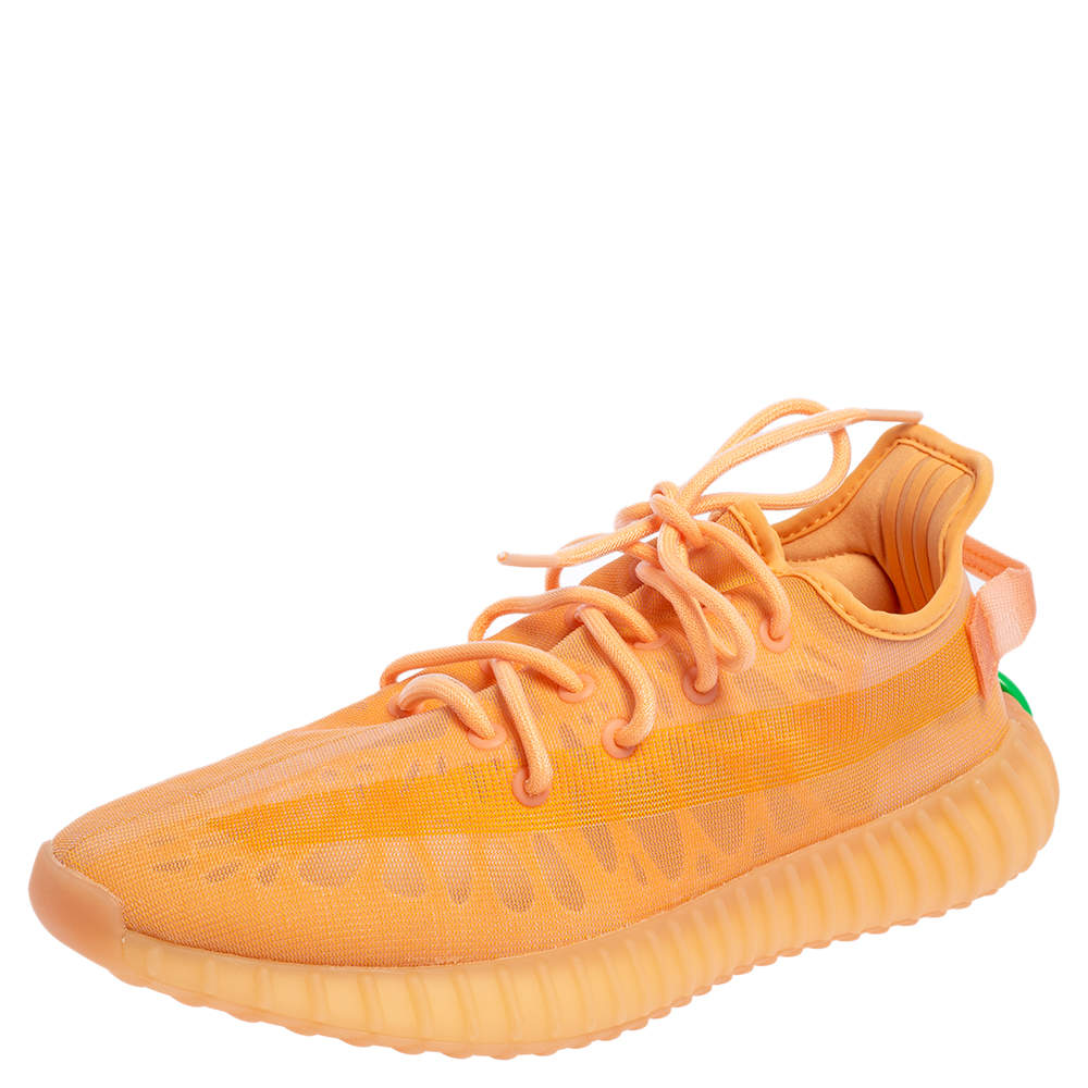 Pre Owned Yeezy x Adidas Orange Mesh 350 V2 Mono Clay Sneakers Size 43 1/3