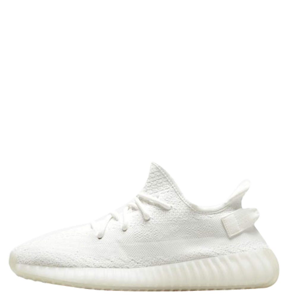 Pre Owned Yeezy x Adidas 350 V2 Cream White Sneakers Size US 11 (EU 45 1/3)