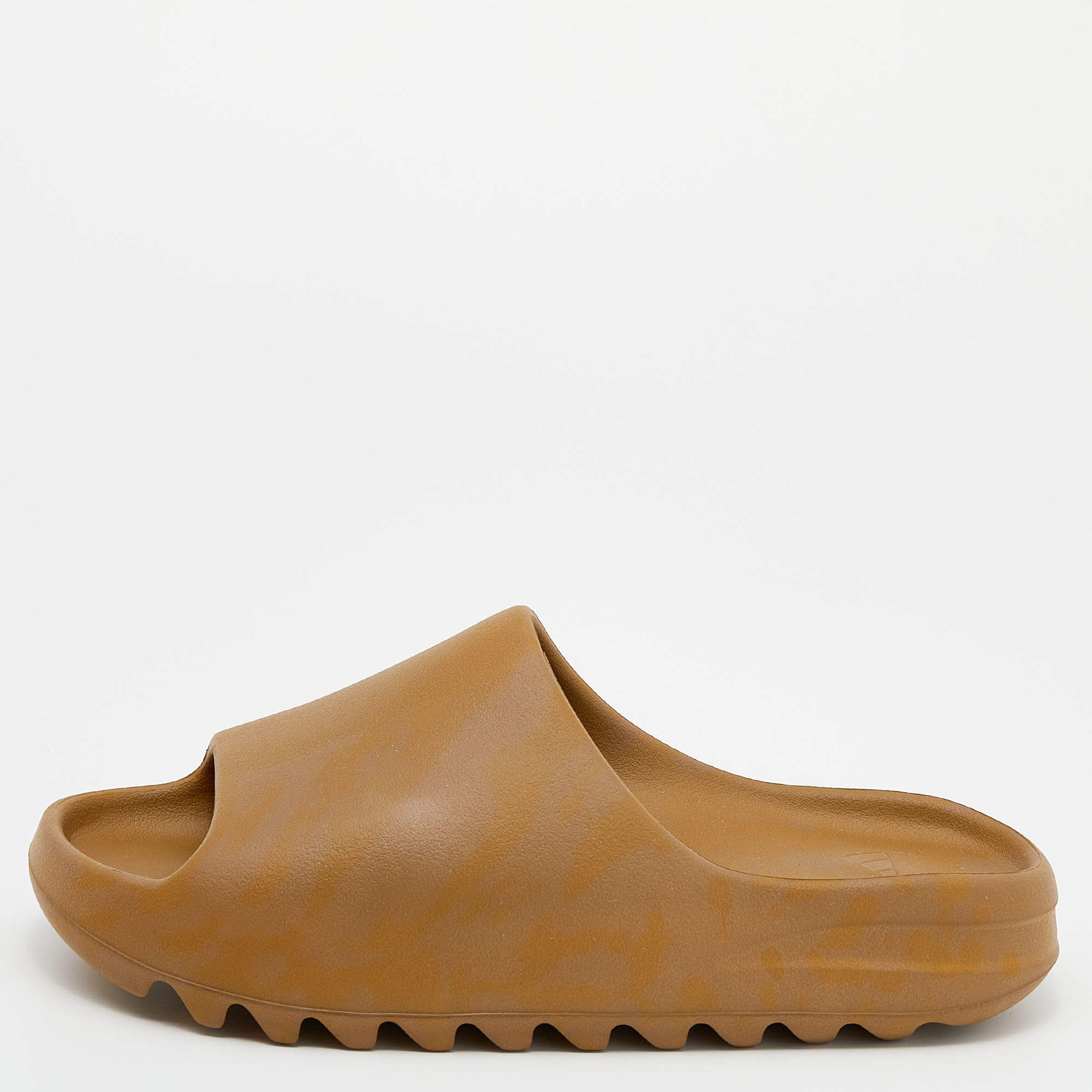 Pre Owned Yeezy x Adidas Ochre Rubber Core Slide Size 46