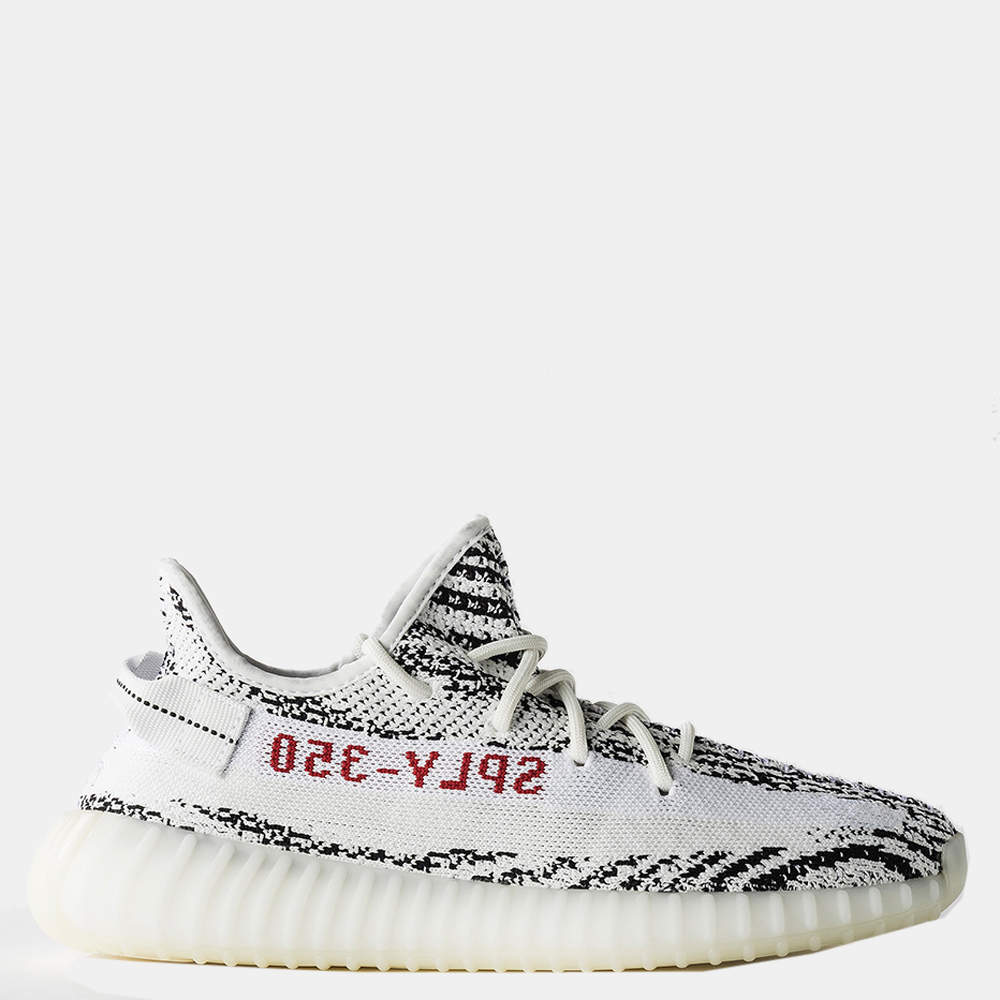 Pre Owned Yeezy x Adidas 350 V2 Zebra Sneakers Size US 10 (EU 44)