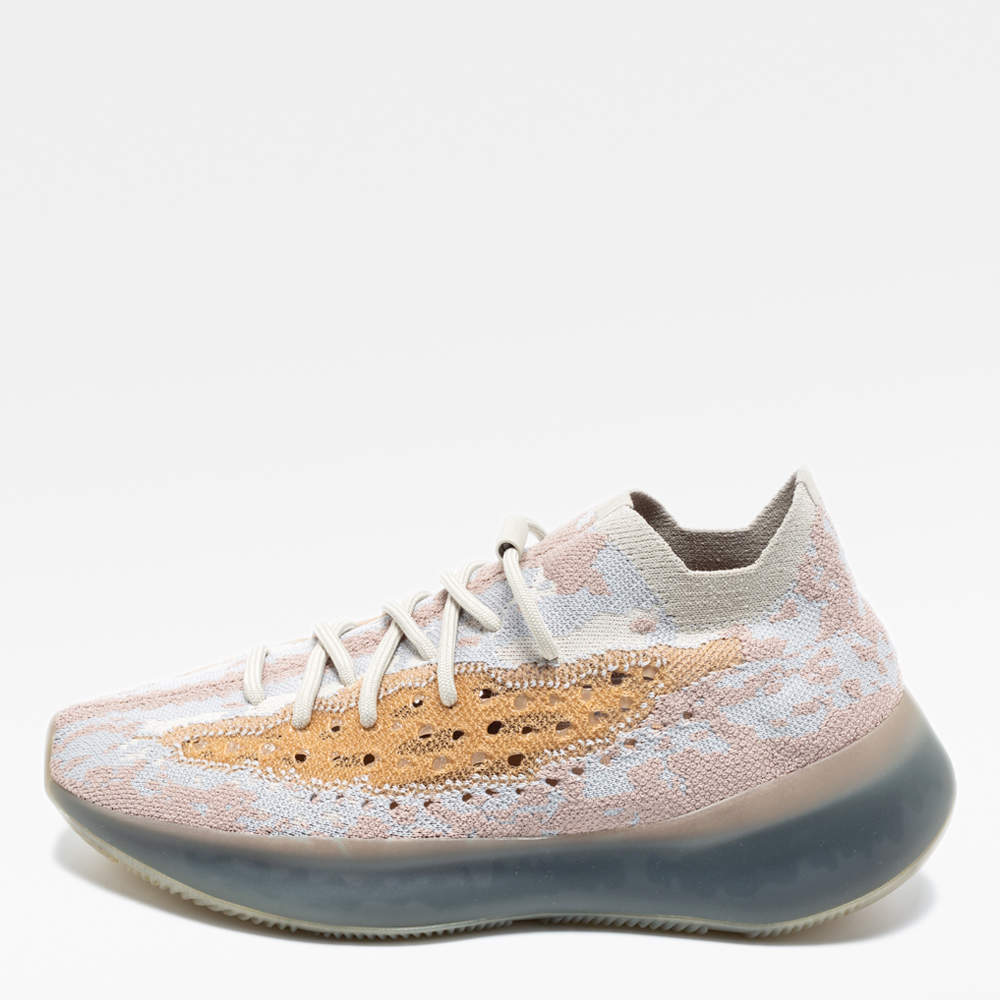 Pre Owned حذاء رياضي ييزي x أديداس ييزي بوست 380 قماش متعدد الألوان برباط مقاس 42.5