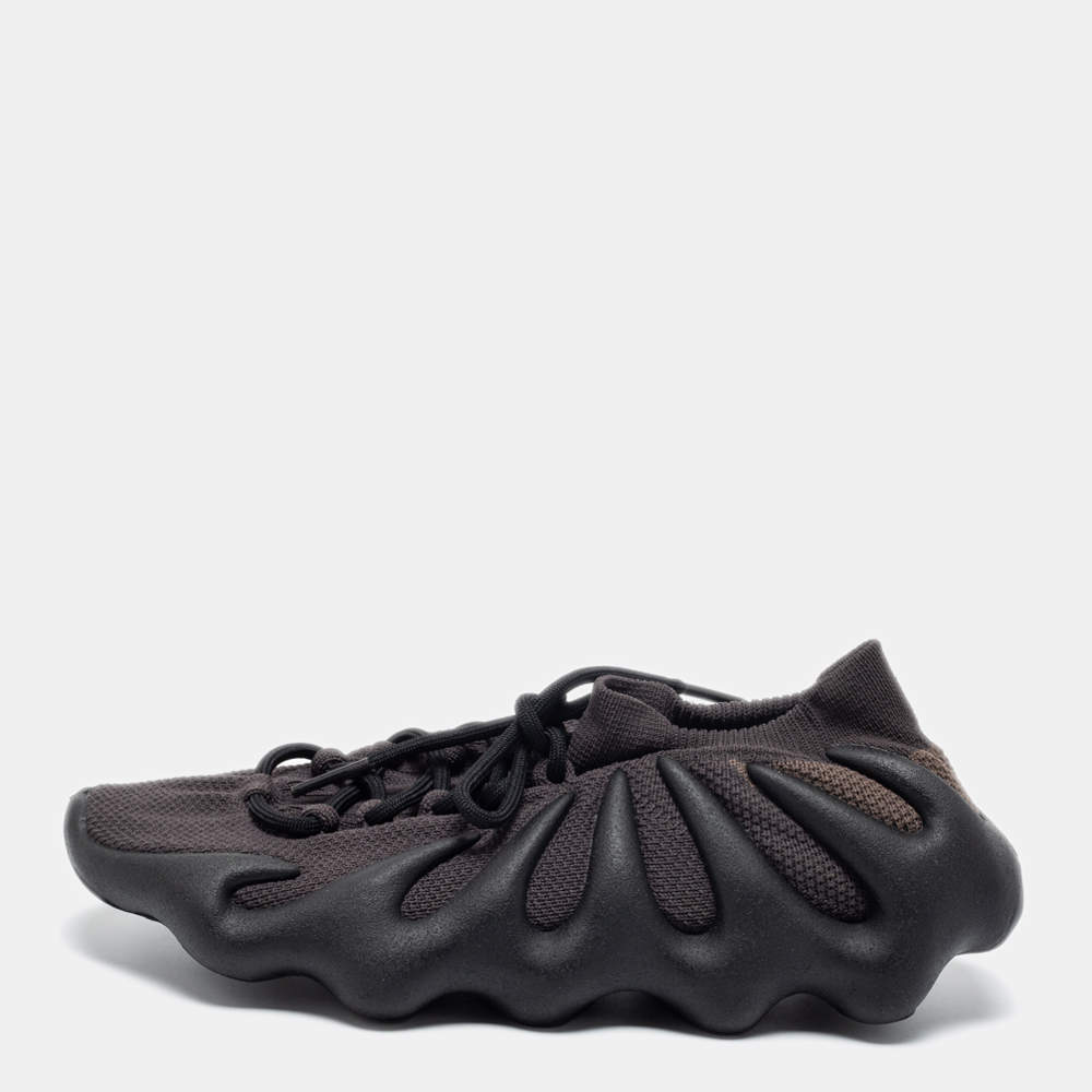 Pre Owned Yeezy Black Knit Fabric Yeezy 450 Lace Up Sneakers Size 42