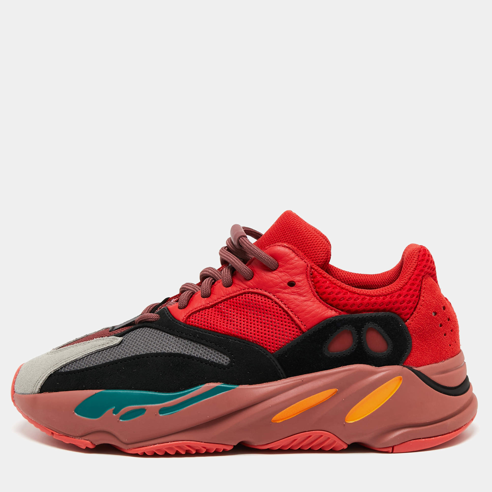 Pre Owned Yeezy x Adidas Multicolor Suede And Mesh Boost 700 Sneakers Size 41 1/3