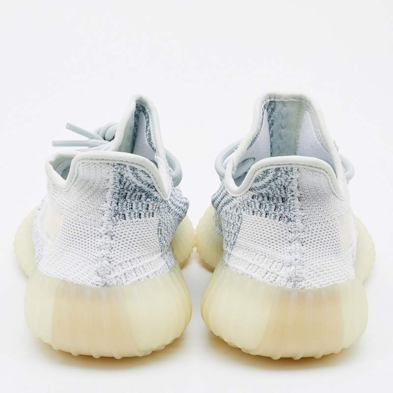 Yeezy x Adidas White/Green Knit Fabric Boost 350 V2 Cloud White Non  Reflective Sneakers Size 38 2/3 Yeezy x Adidas | The Luxury Closet