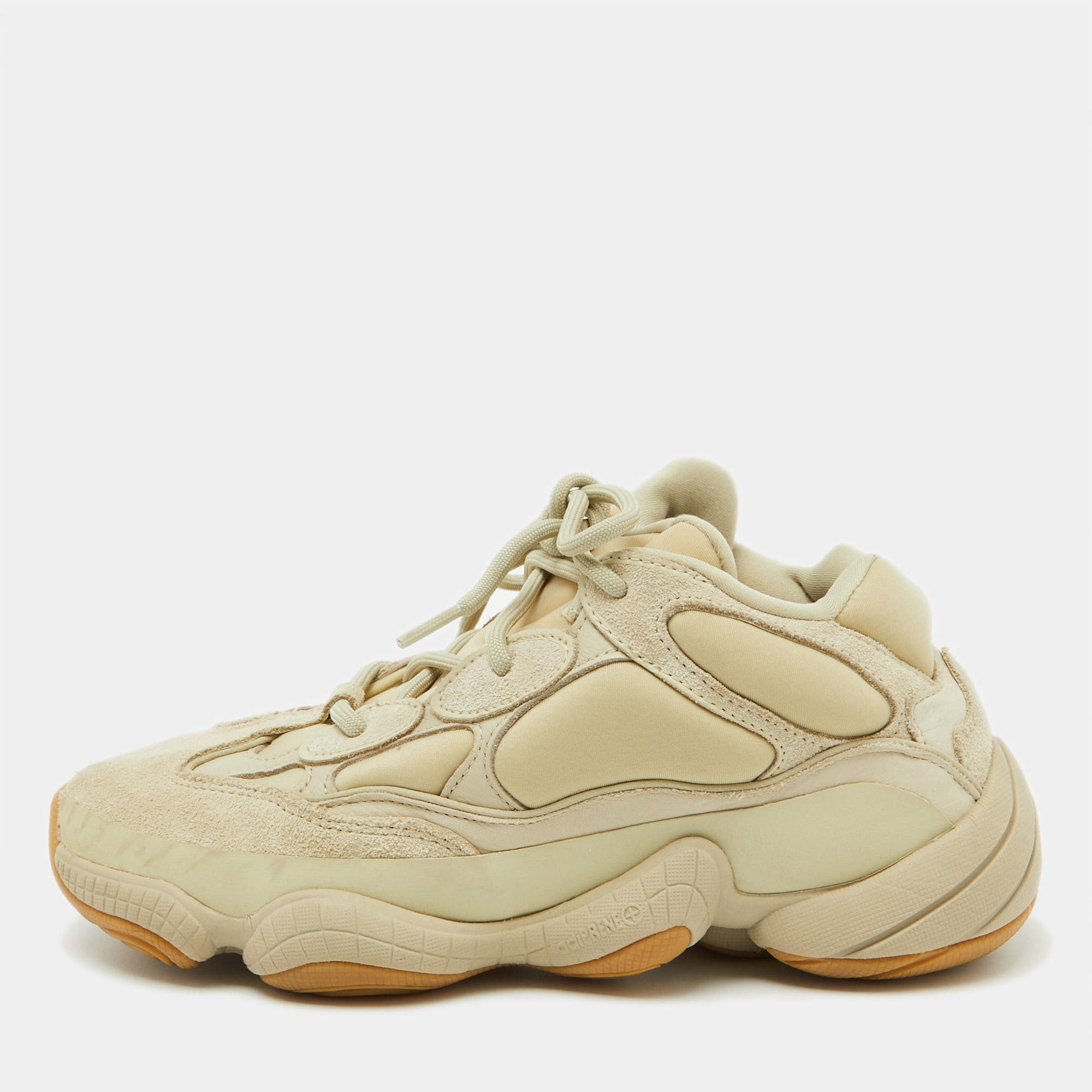 Yeezy x Adidas Cream Suede and Mesh Boost 500 Utility Stone Sneakers Size 40