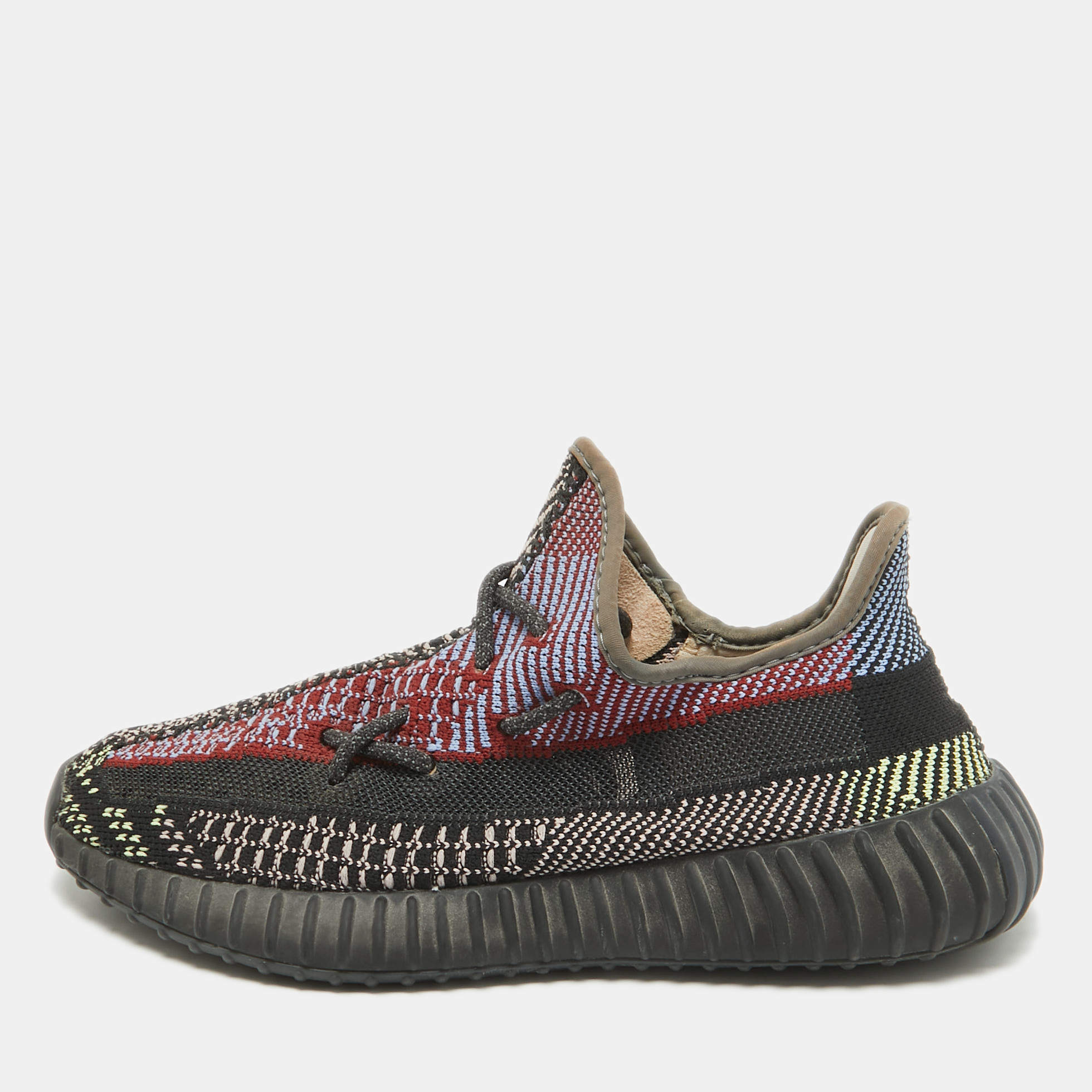 Yeezy x Adidas Multicolor Knit Fabric Boost 350 V2 Yecheil Non-Reflective Sneakers Size 40