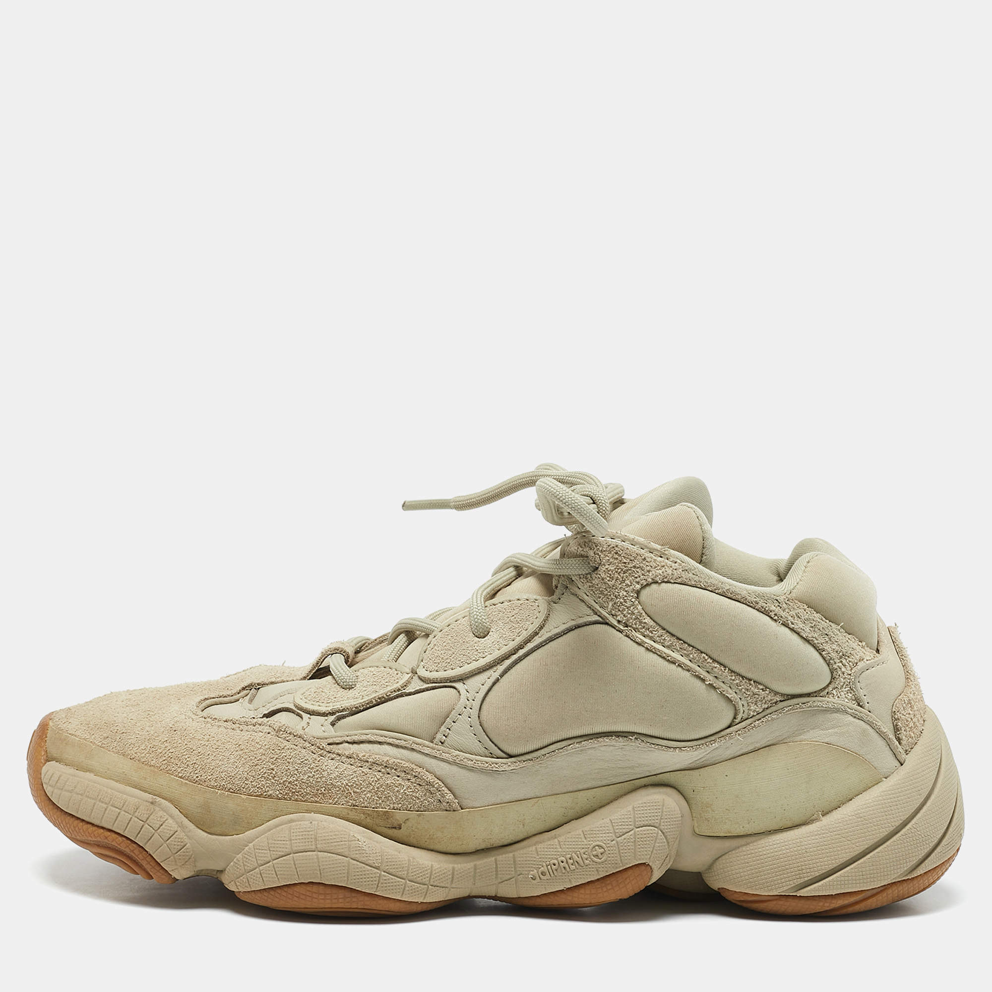 Pre Owned Yeezy x Adidas Grey Suede and Fabric Yeezy 500  Sneakers Size 43 1/3