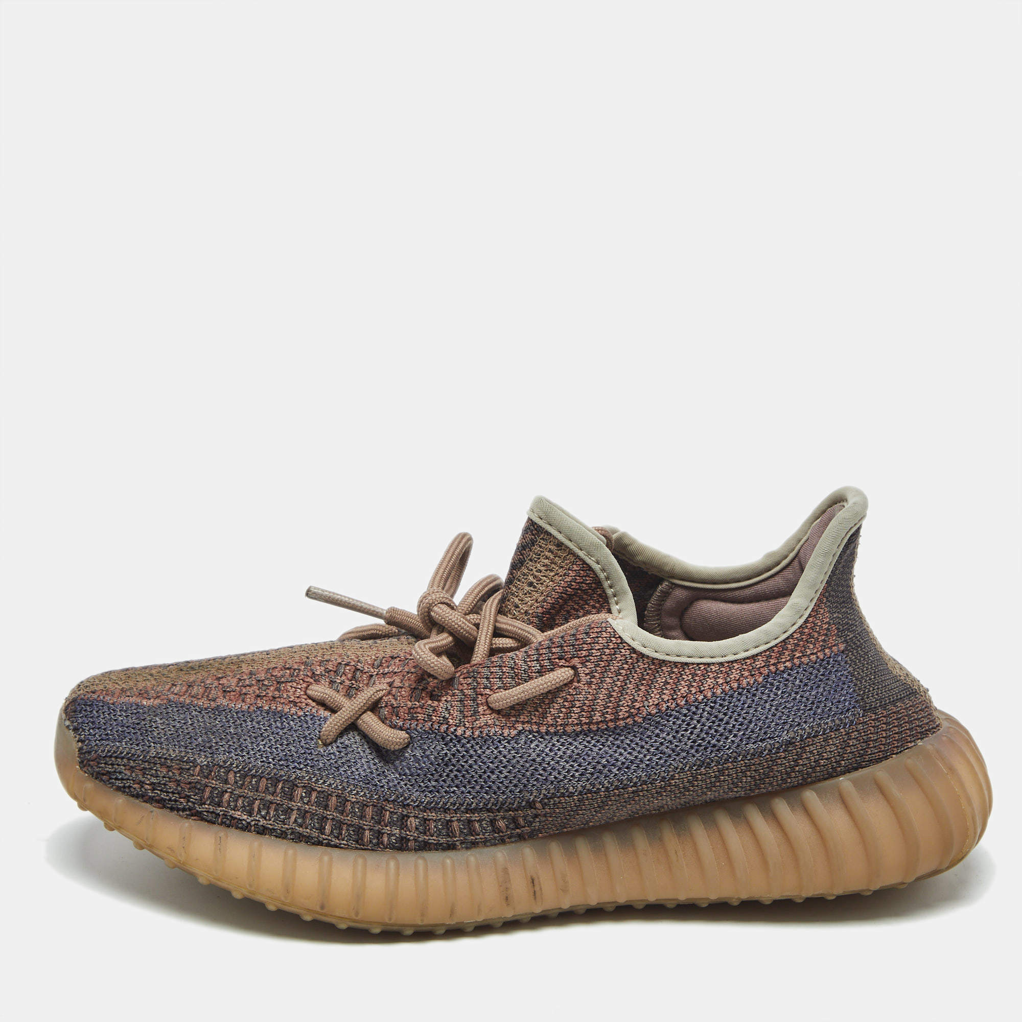 Pre Owned Yeezy x Adidas Multicolor Knit Fabric Boost 350 V2 Fade Sneakers Size 40