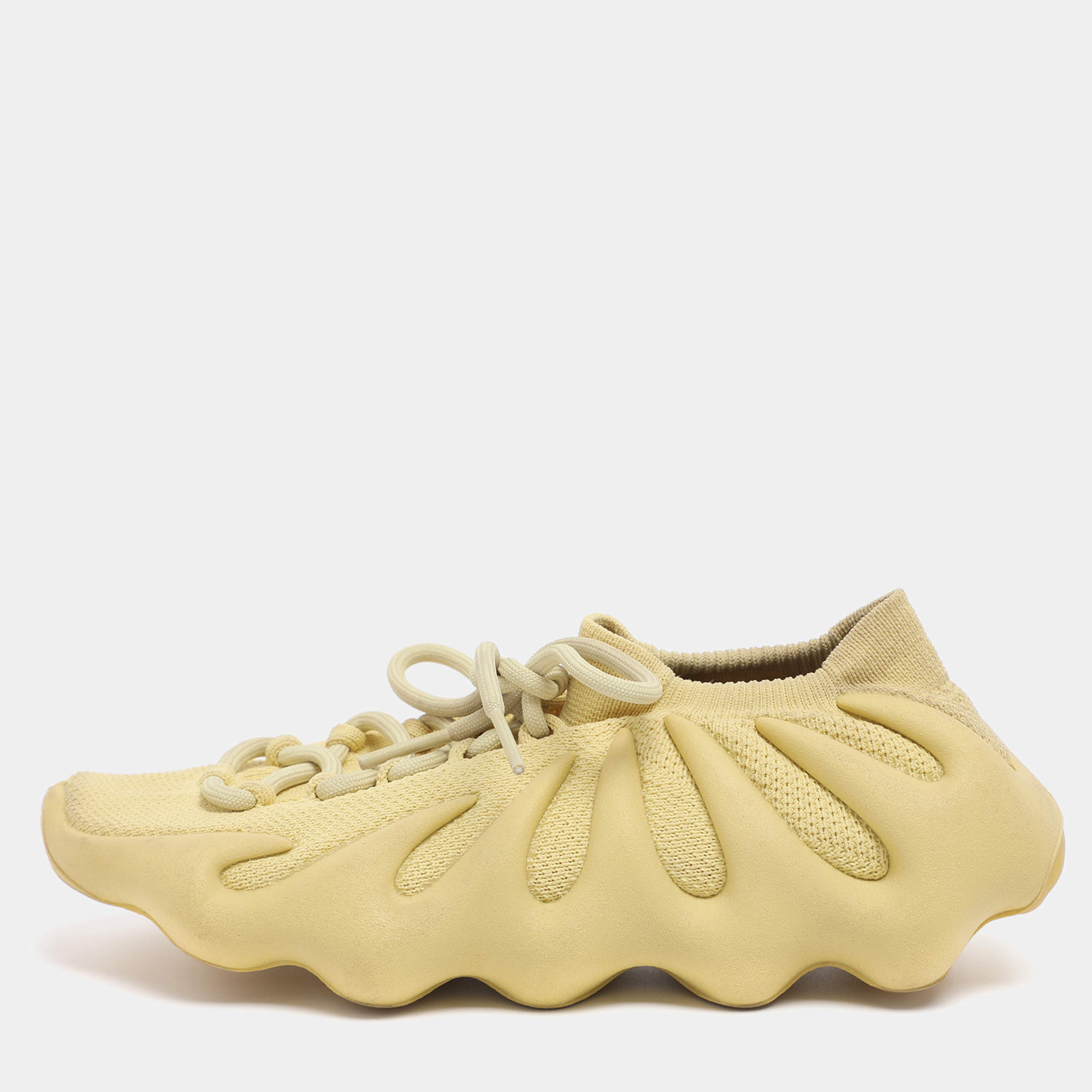 Pre Owned Yeezy x Adidas Yellow Knit Fabric 450 Resin Sneakers Size 40 2/3