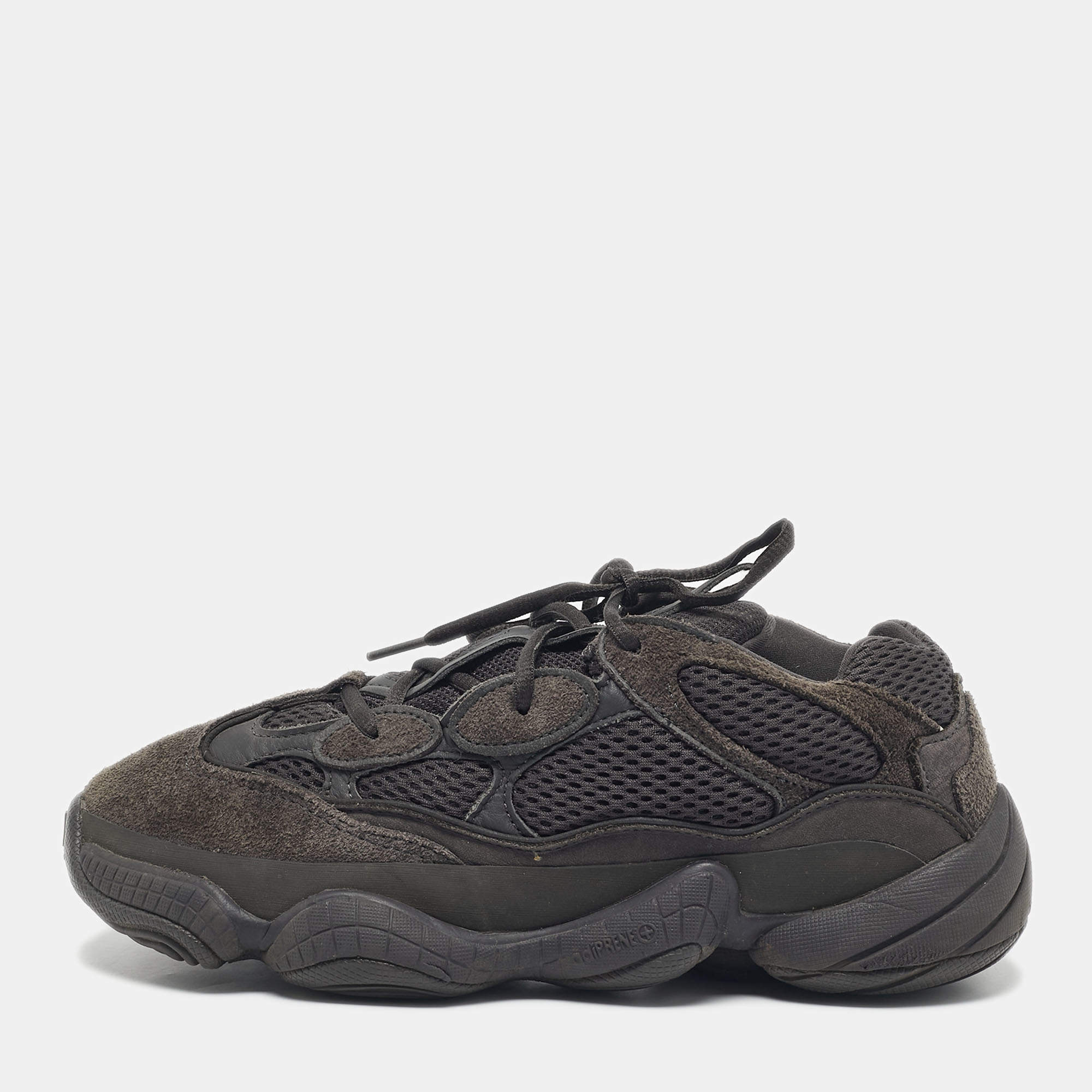 Pre Owned Yeezy x Adidas Black Mesh and Suede 500 Utility Black Sneakers Size 40 2/3