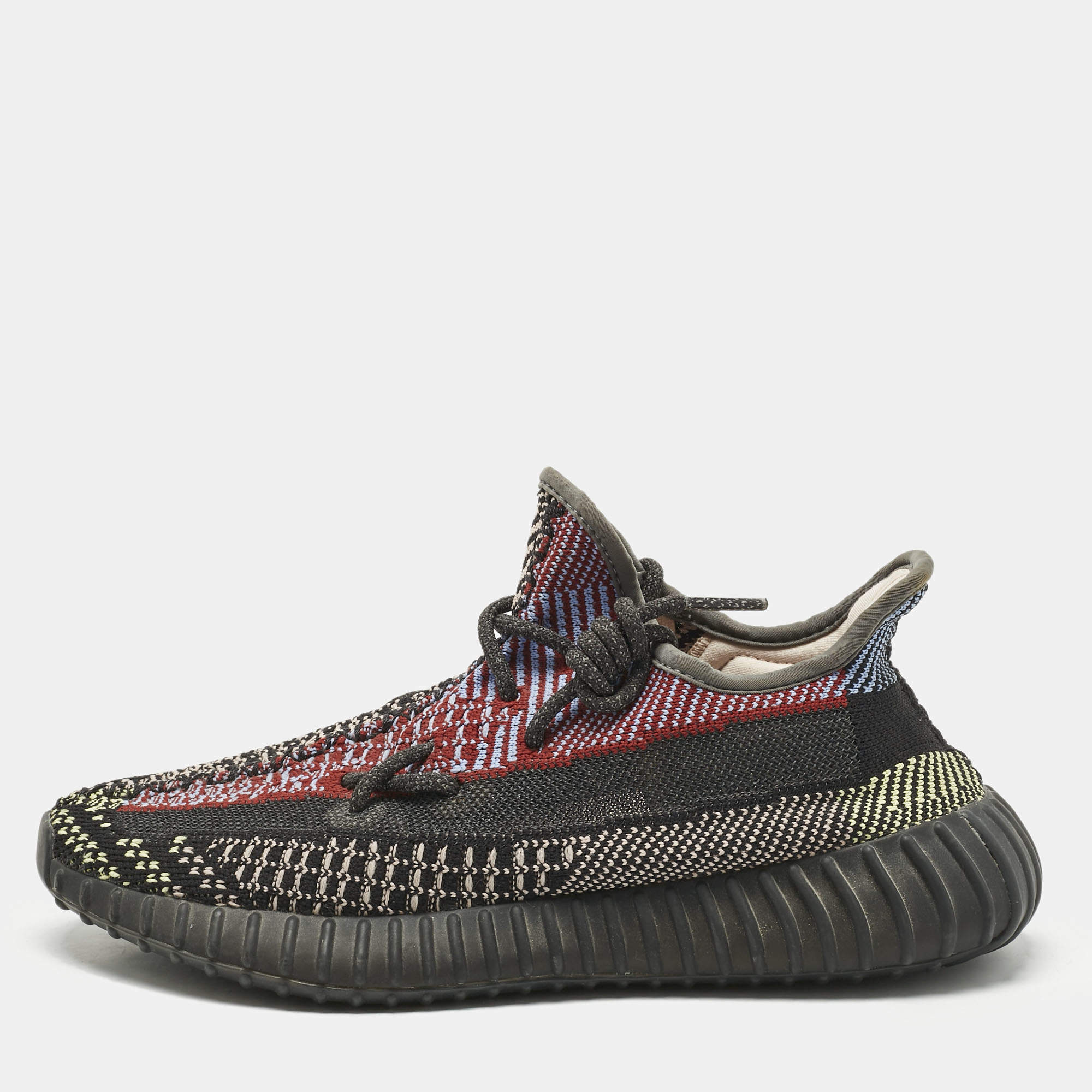 Pre Owned Yeezy x Adidas Multicolor Knit Fabric Boost 350 V2 Yecheil (Non-Reflective) Sneakers Size 40 2/3