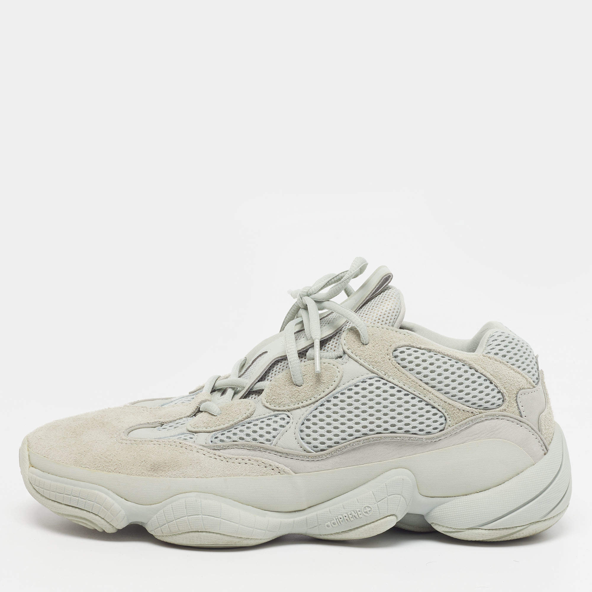 Pre Owned حذاء رياضي ييزي x أديداس بوست 500 سولت شبك وألياف النعناع الأخضر الفاتح مقاس 45 1/3