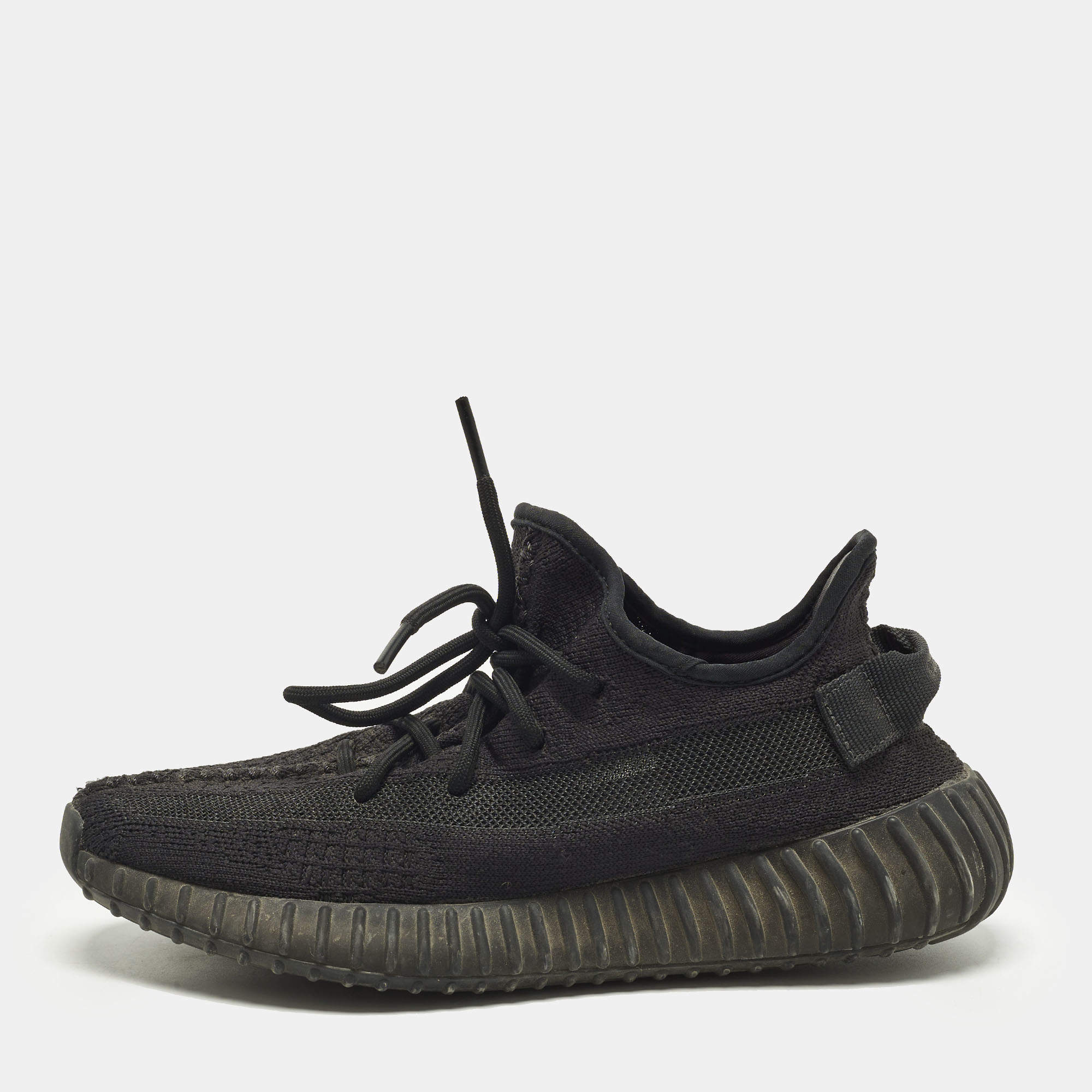 مملوكة مسبقًا Yeezy x Adidas Boost 350 V2 Size 40 Black Knit Fabric Low Top Sneakers