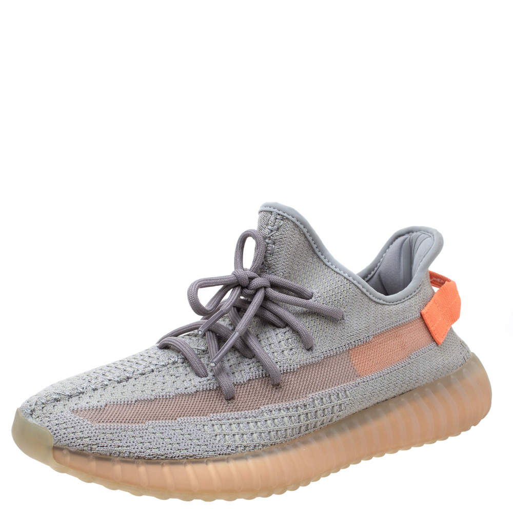 Yeezy x Adidas Grey Cotton Knit Boost 350 V2 True Form Sneakers Size 43.5