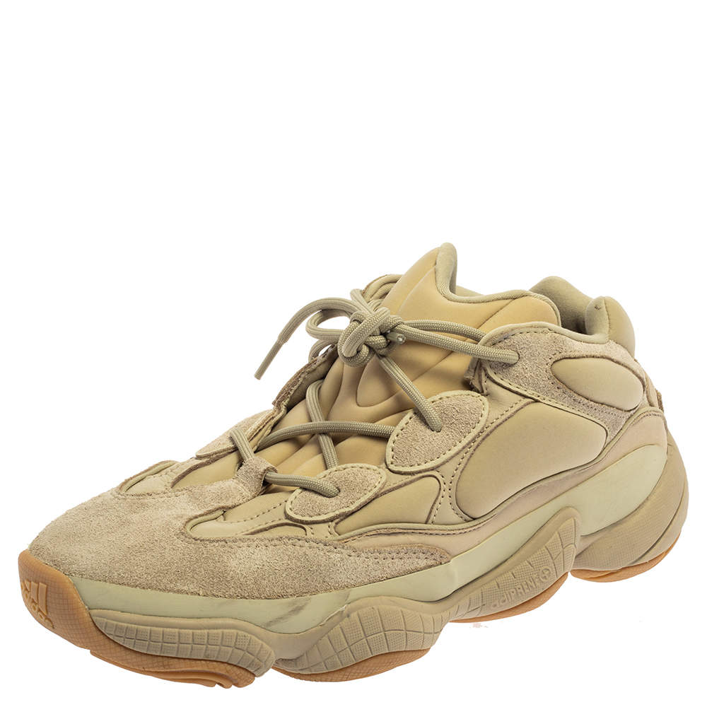 Pre Owned Yeezy x adidas Green Suede And Neoprene 500 Utility Ortholite Sneakers Size 44