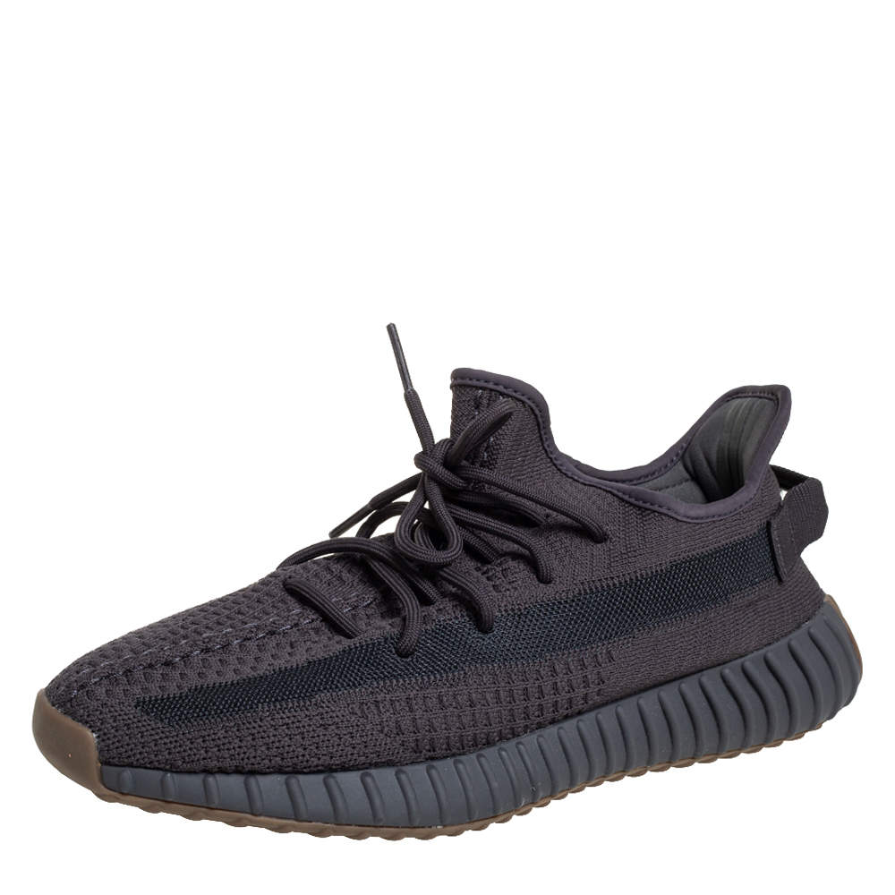 Yeezy x adidas Dark Grey Knit Fabric And Mesh Boost 350 V2 Cinder Sneakers Size 45.5 Yeezy x Adidas TLC