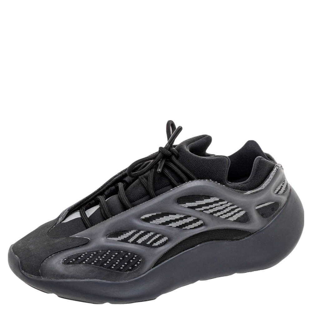 مملوكة مسبقًا Yeezy x Adidas Black Knit Fabric And Polyurethane 700 V3 Alvah Sneakers Size 41 1/3