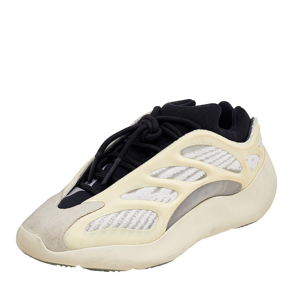 Pre Owned Yeezy x Adidas Cream Mesh And Rubber 700 V3 Azael Low Top Sneakers Size 37 1/3
