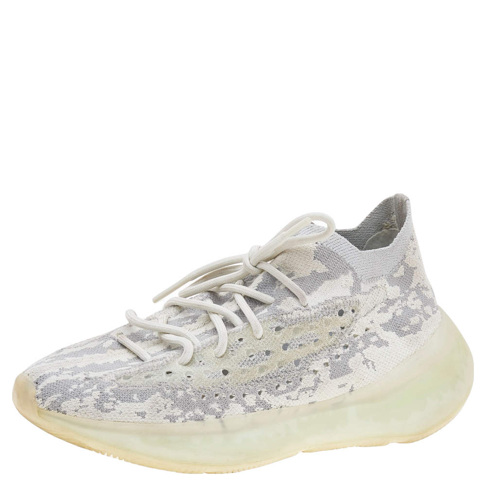 Pre Owned حذاء رياضي ييزي × أديداس بوست 380 الين قماش تريكو متعدد الألوان مقاس 42