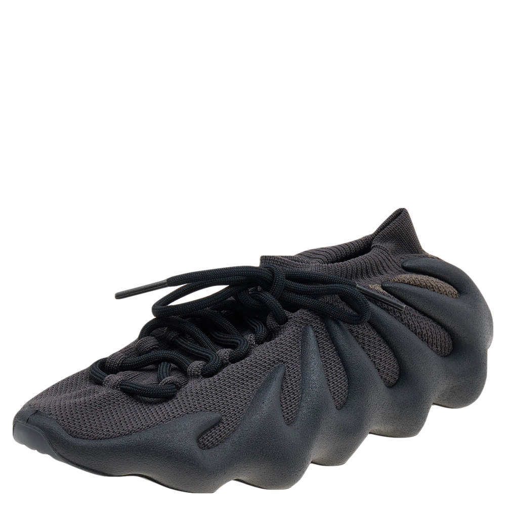 Pre Owned حذاء رياضي ييزي X أديداس 450 دارك سليت قماش تريكو أسود مقاس 40 2/3