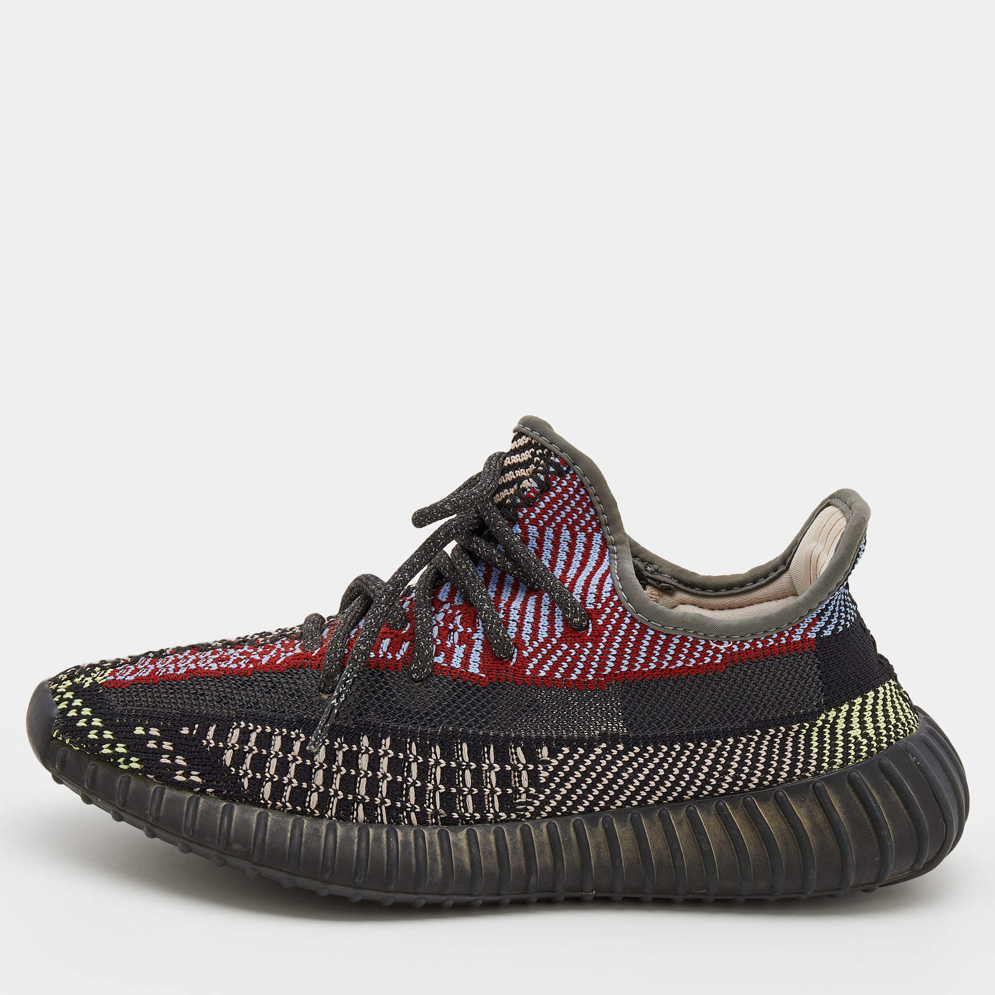 Pre Owned Yeezy x Adidas Multicolor Knit Fabric Boost 350 V2 Yecheil Sneakers Size 37 1/3