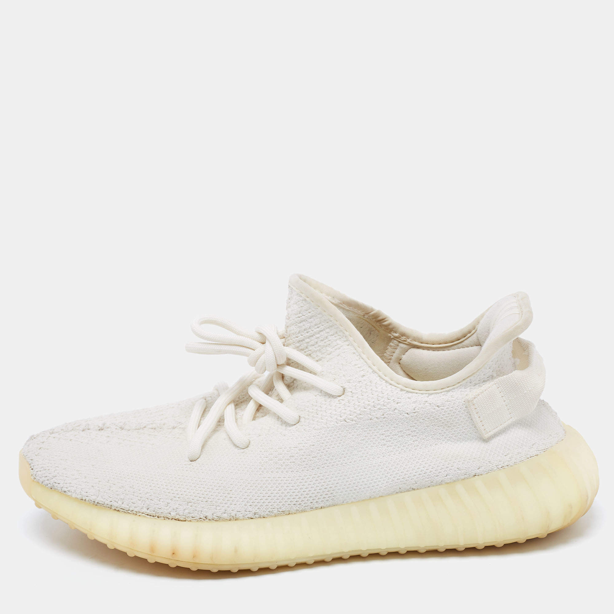 Yeezy x Adidas White Knit Fabric Boost 350 V2 Cream White/Triple White  Low-Top Sneakers Size 42 2/3 Yeezy x Adidas | TLC