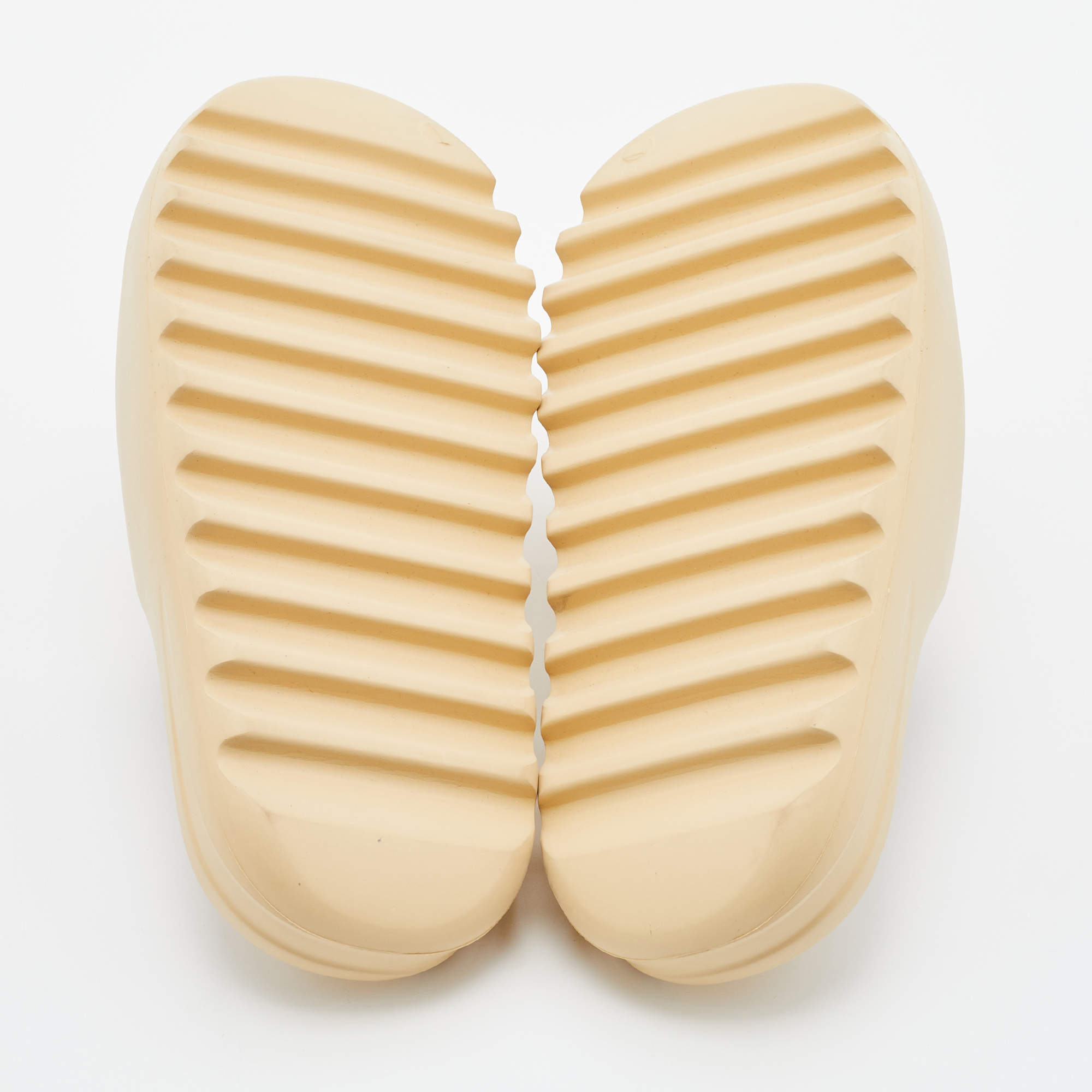 Yeezy x Adidas Beige Rubber Desert Sand Slides Size 48.5 Yeezy x Adidas |  The Luxury Closet