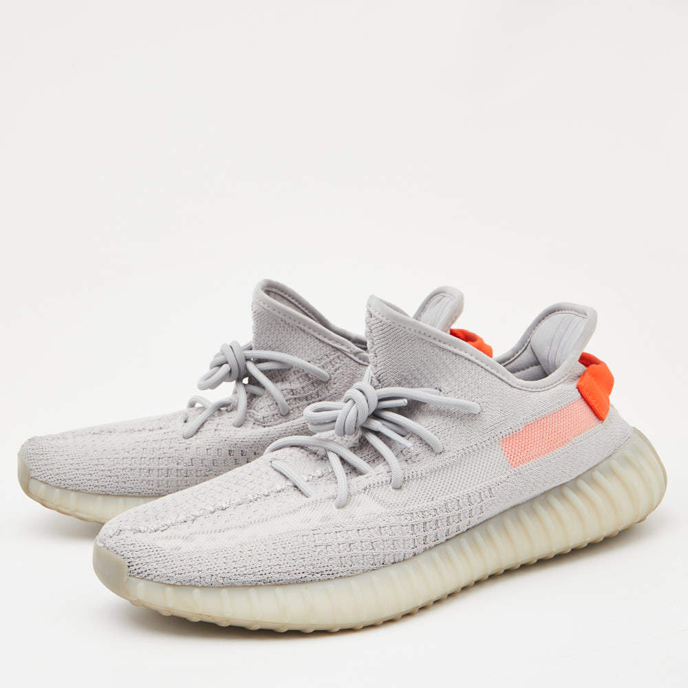 Yeezy x Adidas Off White Knit Fabric Boost 350 V2 Light Sneakers Size 46  Yeezy x Adidas